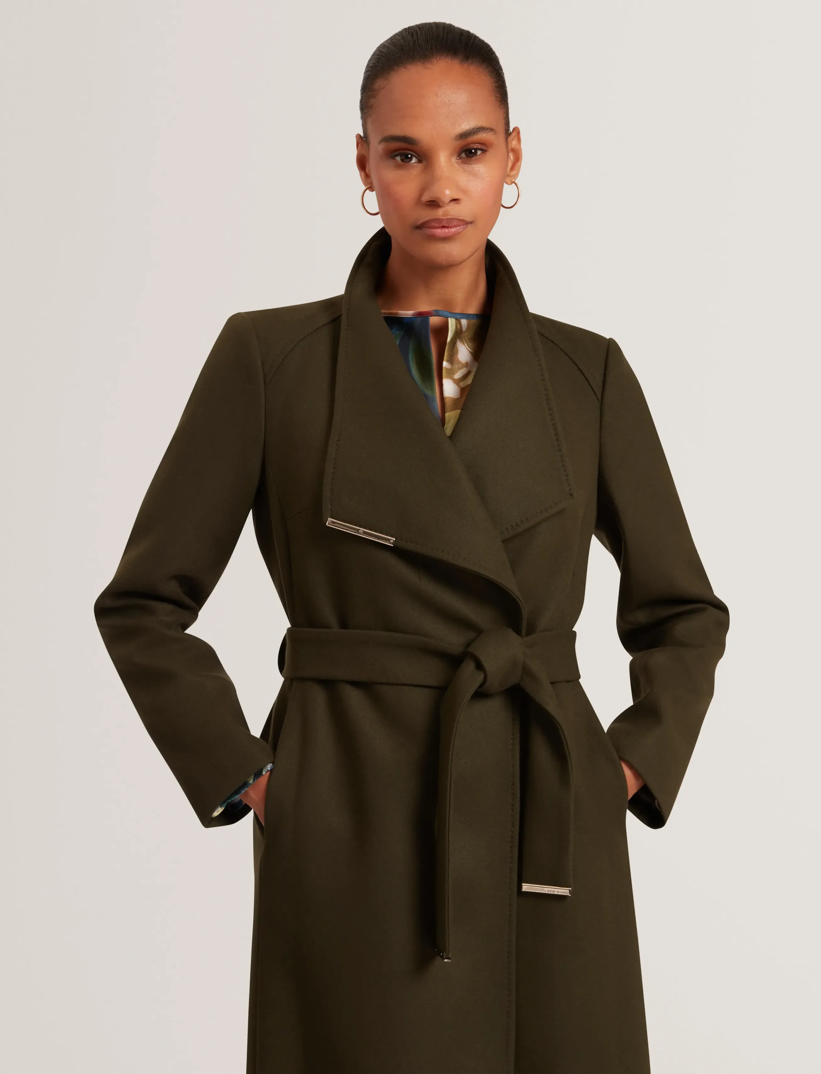Ted Baker London Rosell, 44, Coats, Khakigrün - Wool Frauen