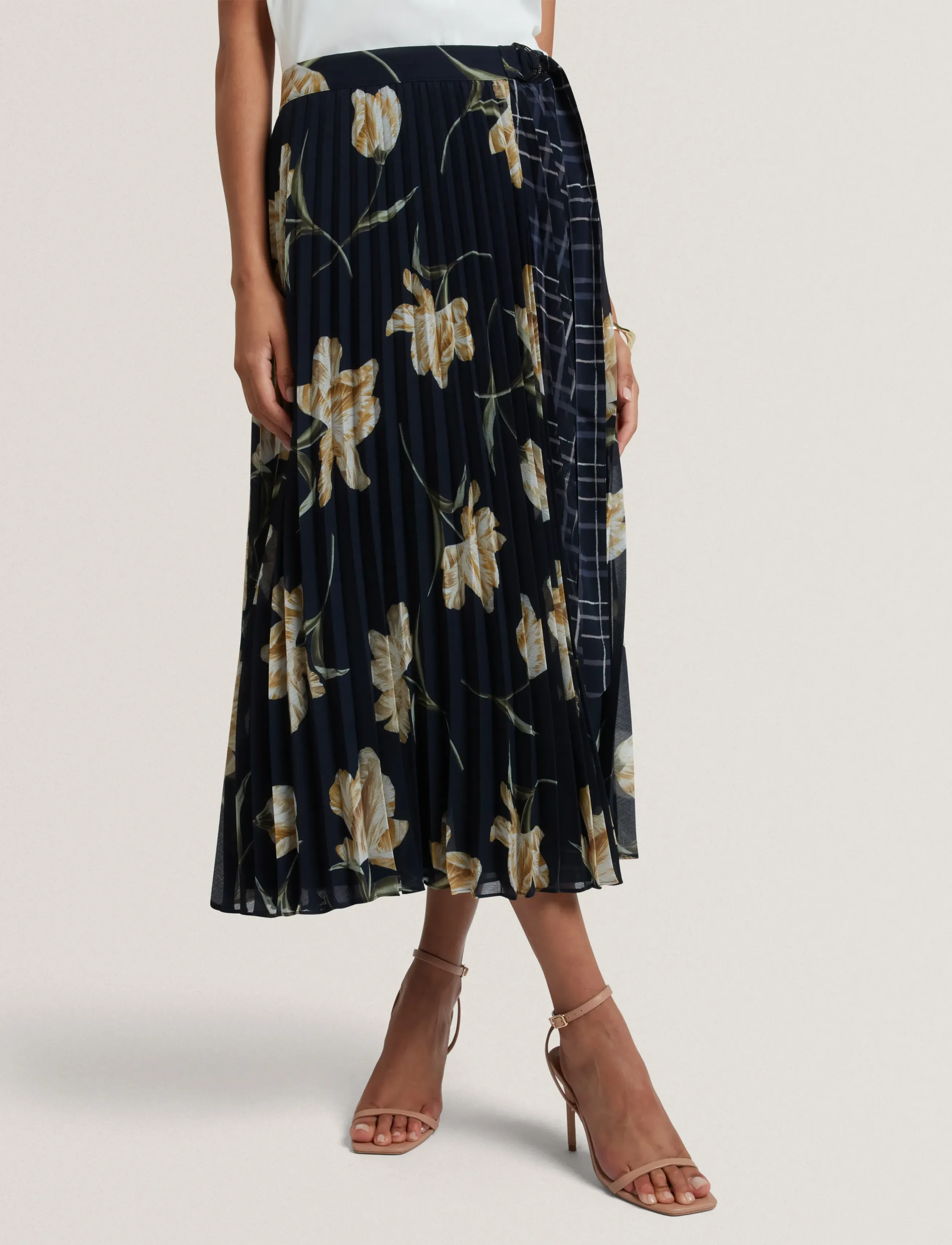 Ted Baker London ROSEDA - Pleated skirts - NAVY / navy