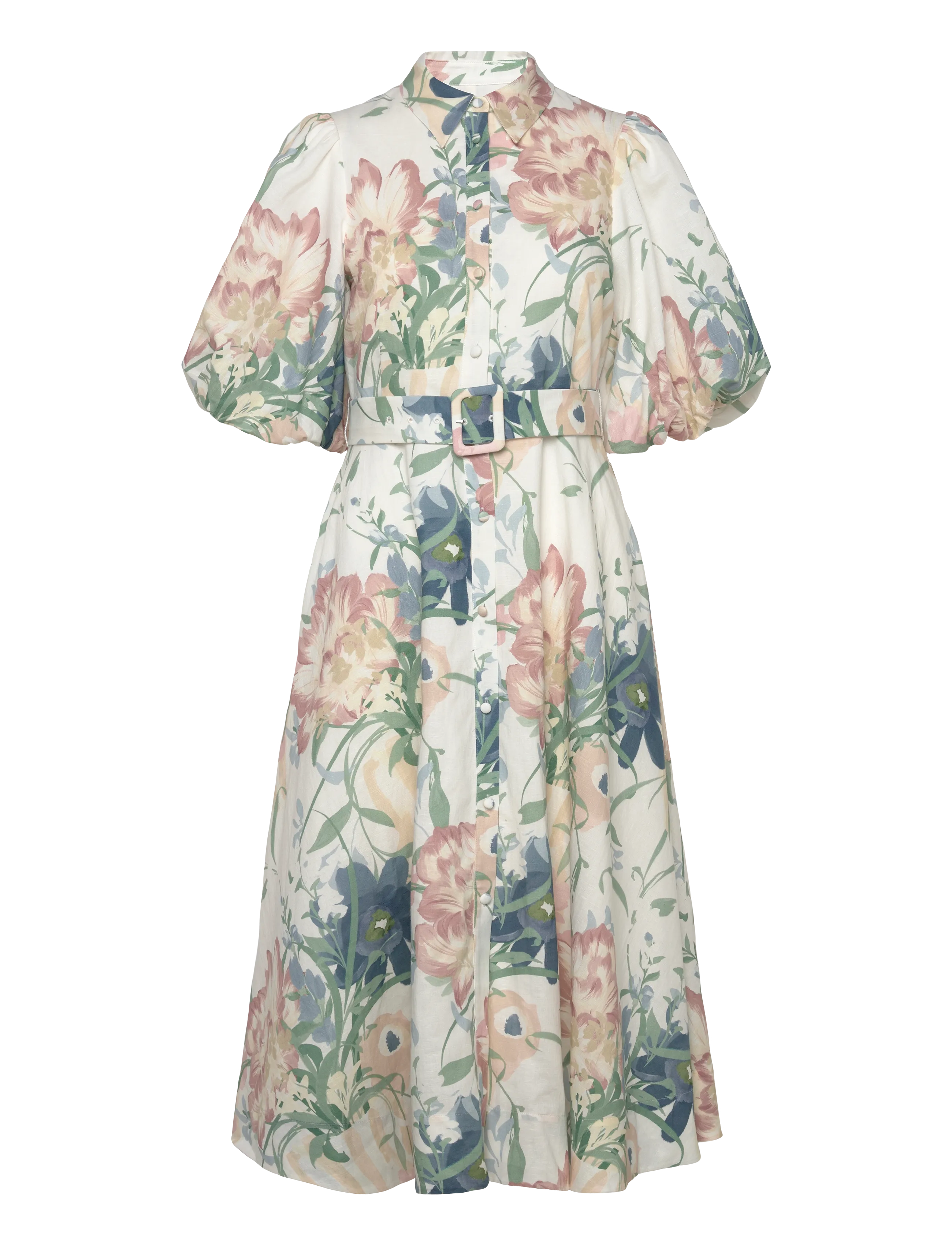 Ted Baker London Breei, Kvinder, Blomstret Skjortekjole Med Bælte, Multi/mønstret, Str: 40