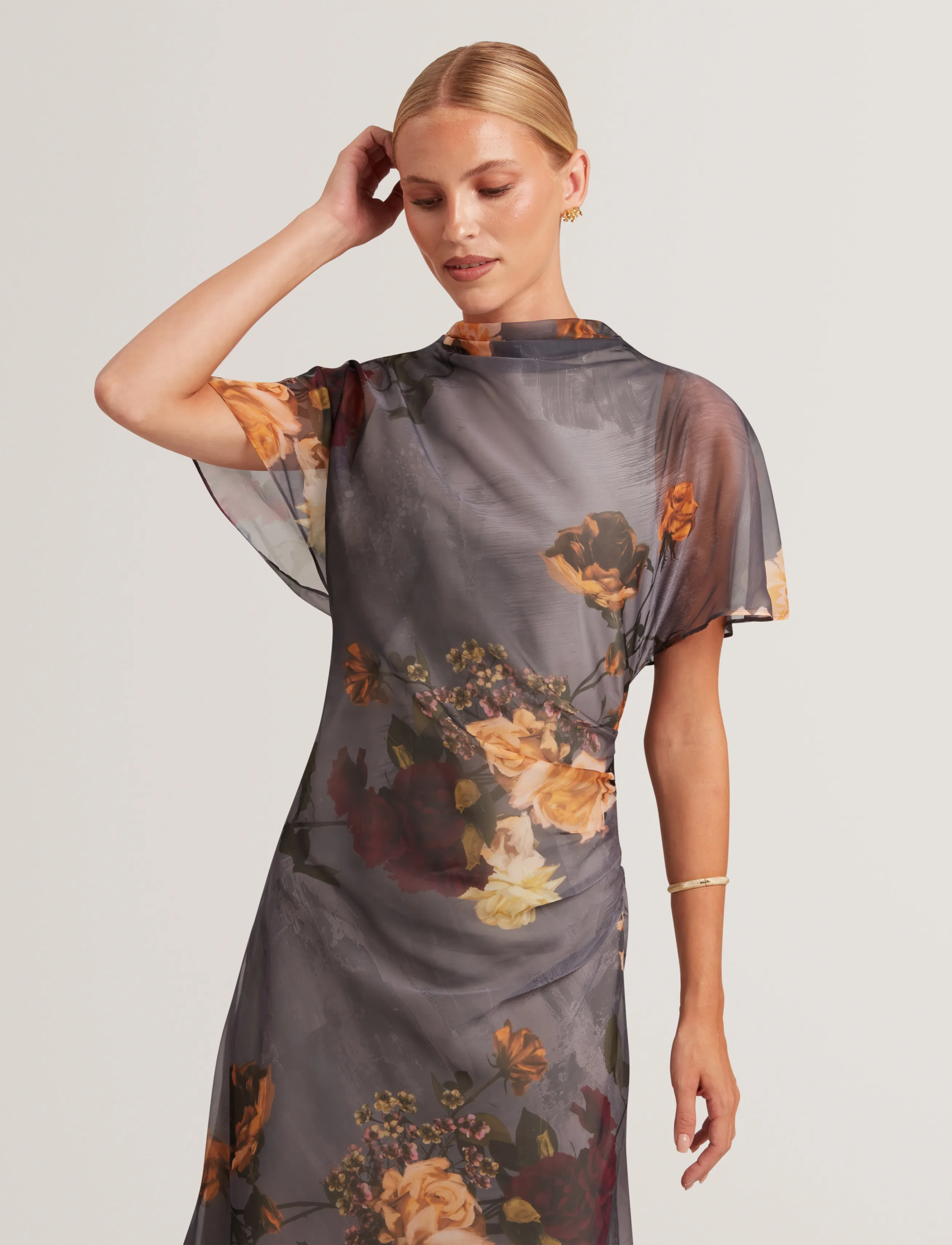 Ted Baker London NOELHA - Midikleider - DK-GREY / grey