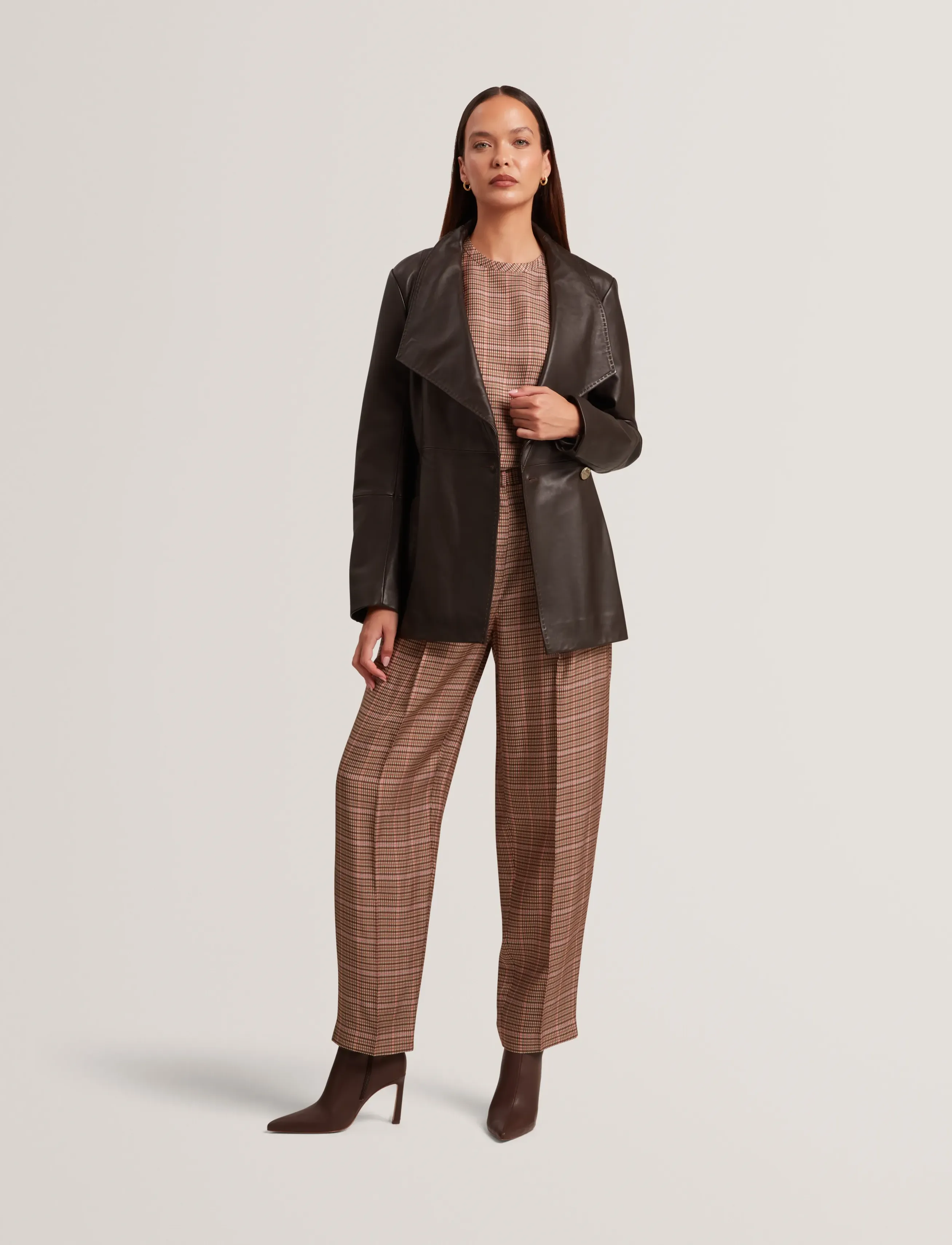 Ted Baker London ATTIE - Læderjakker - BRN-CHOC / brown