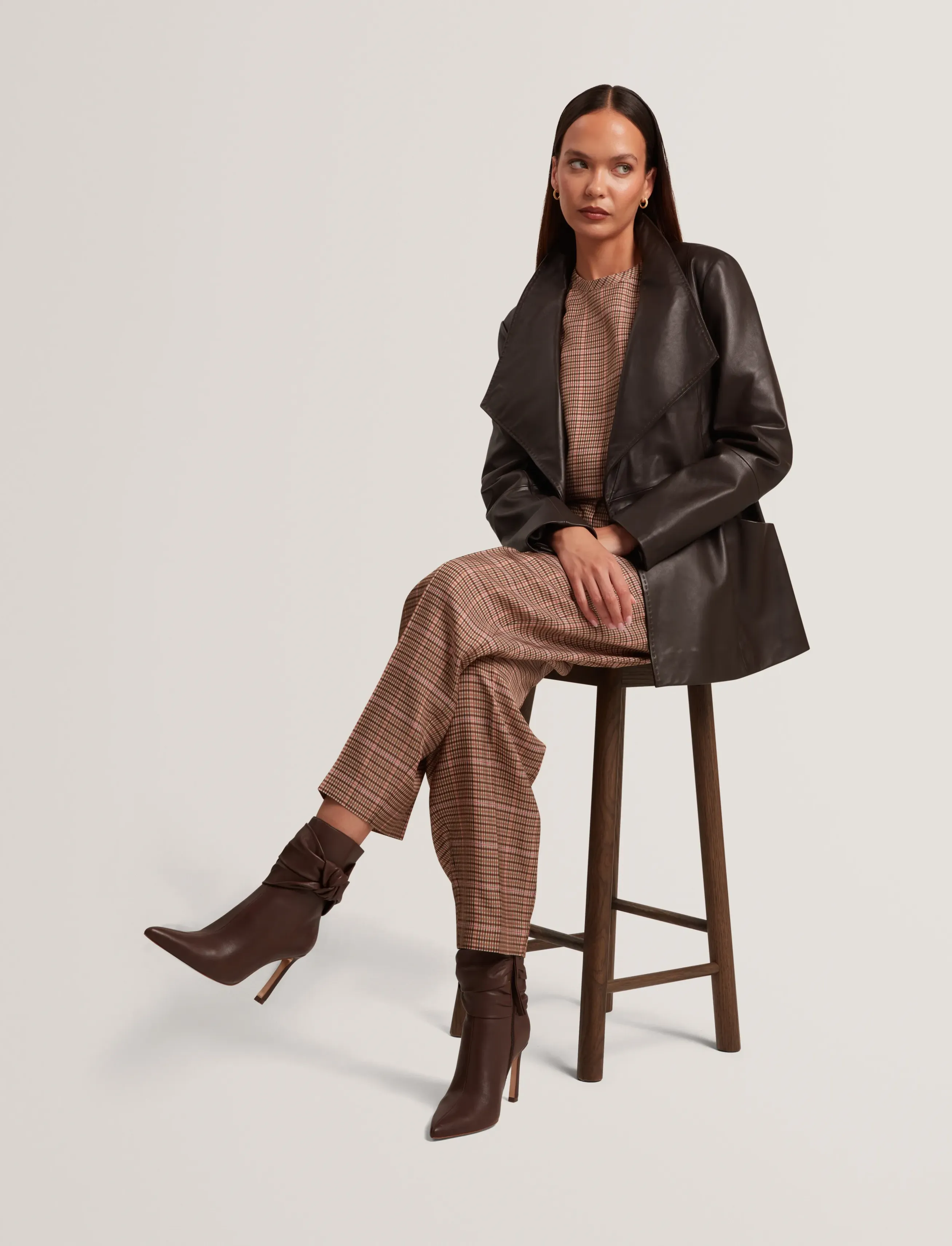 Ted Baker London - ATTIE - læderjakker - brn-choc - 5