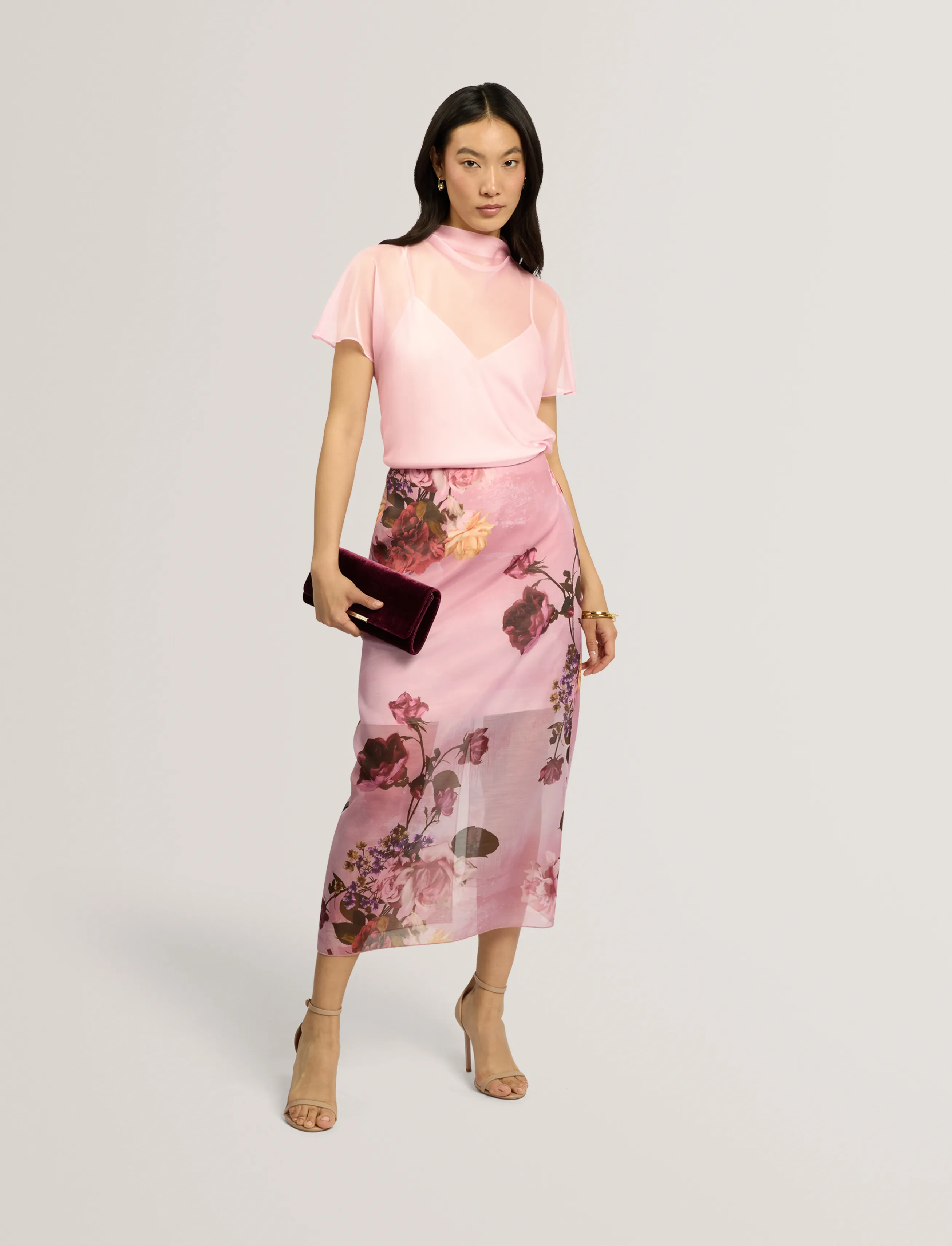 Ted Baker London ETHNYA - Midi nederdele - PL-PINK / pink/rose