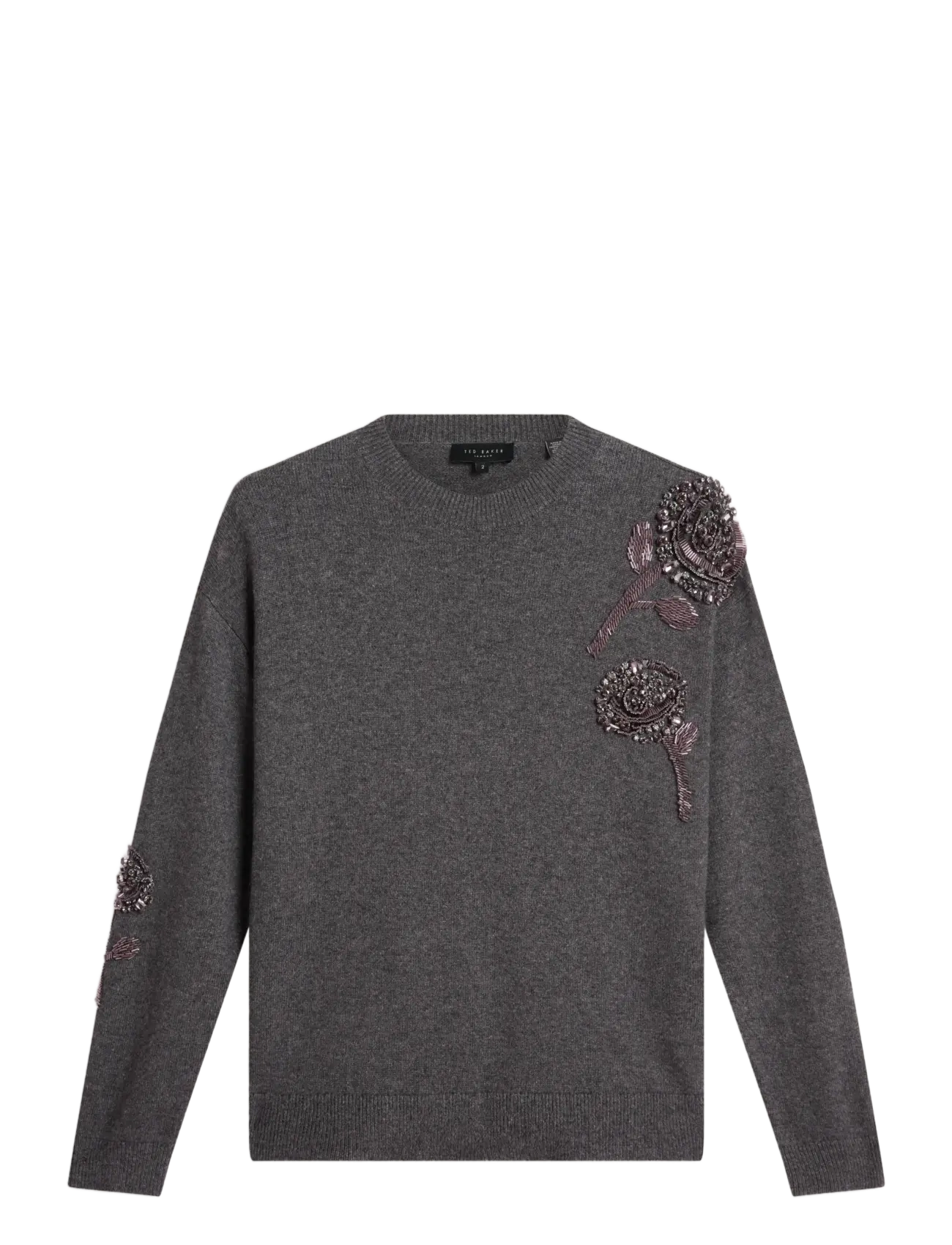 Ted Baker London ENIRAH - Stickat - GREY-MARL / grey