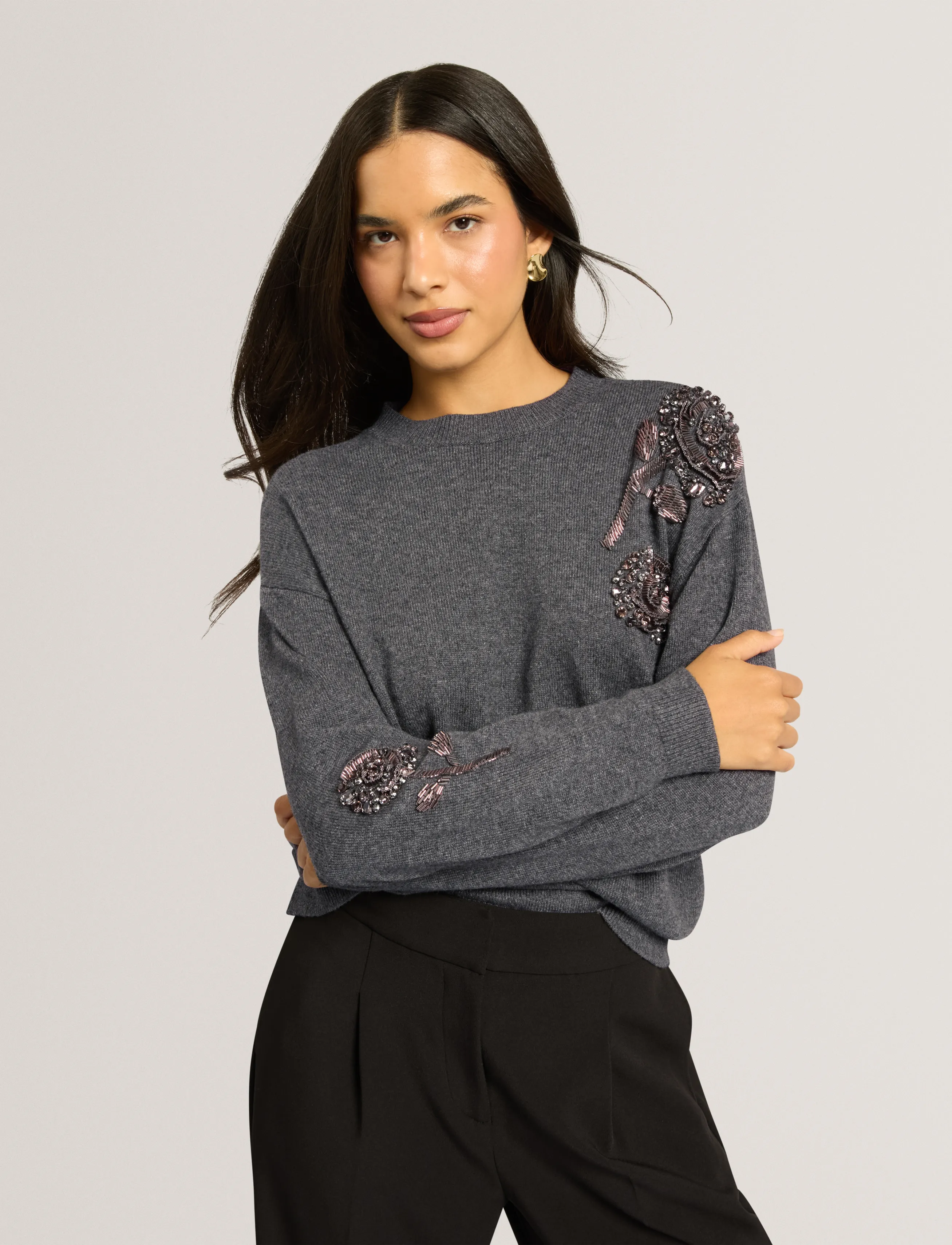 Ted Baker London - ENIRAH - stickade tröjor - grey-marl - 2