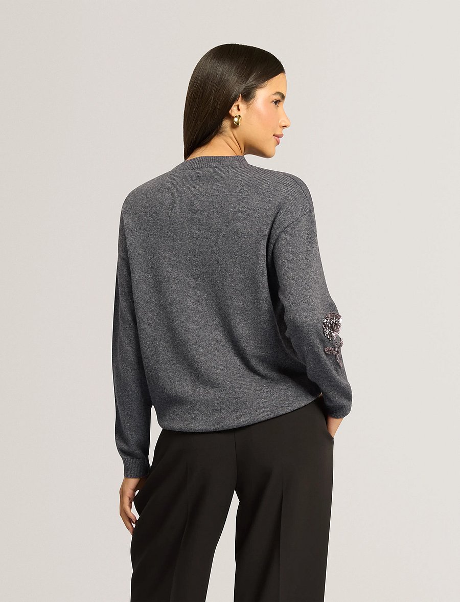 Ted Baker London - ENIRAH - stickade tröjor - grey-marl - 3