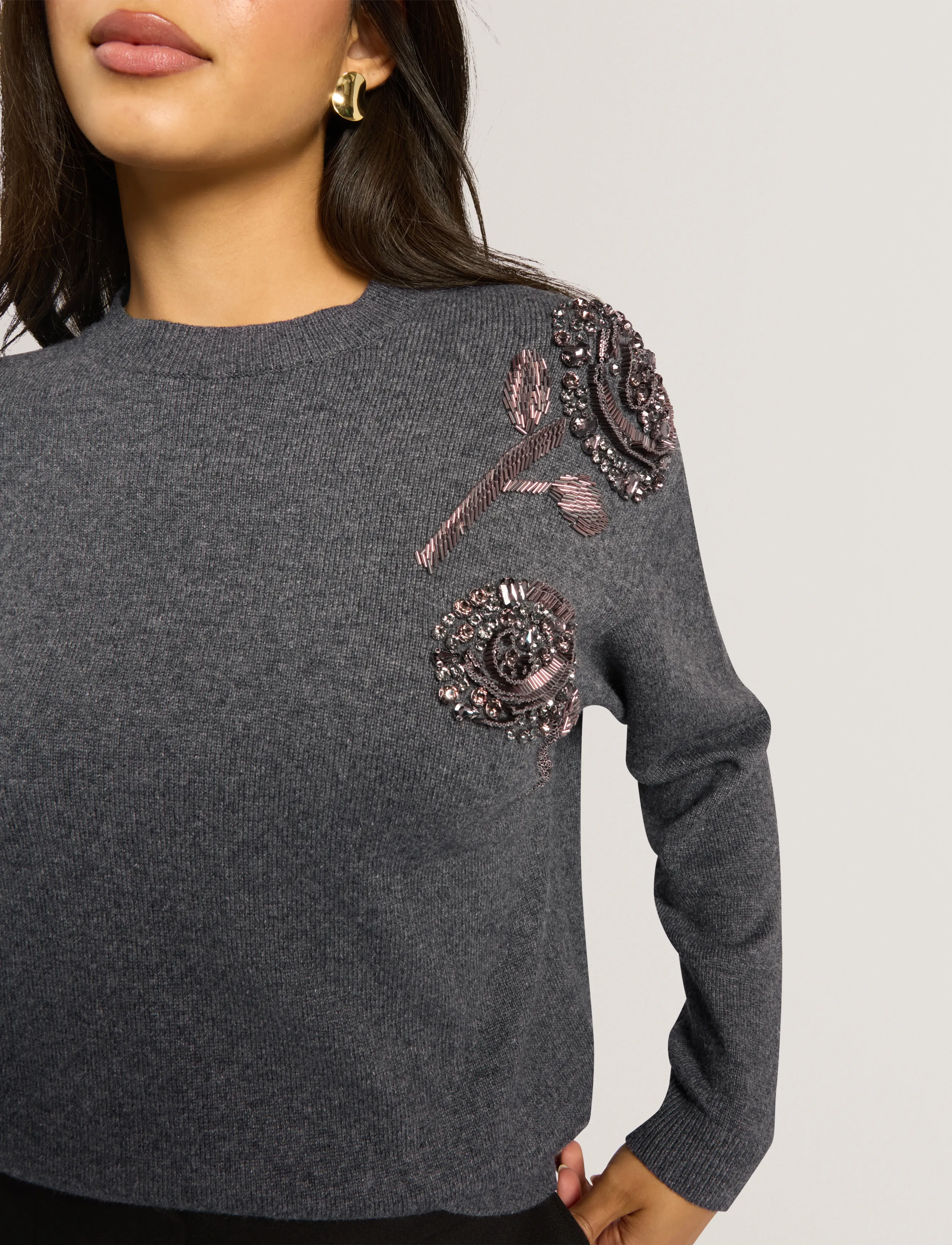 Ted Baker London - ENIRAH - stickade tröjor - grey-marl - 4