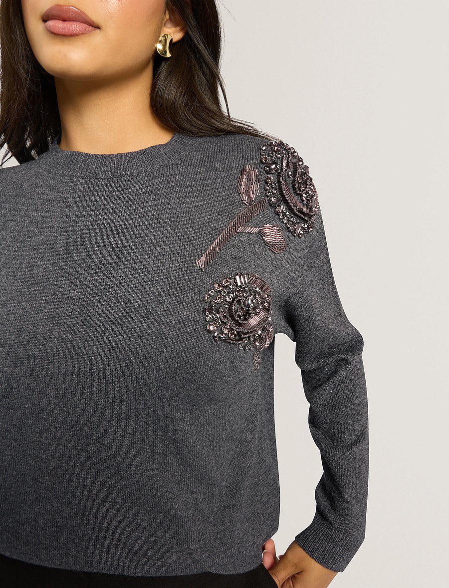 Ted Baker London - ENIRAH - stickade tröjor - grey-marl - 4