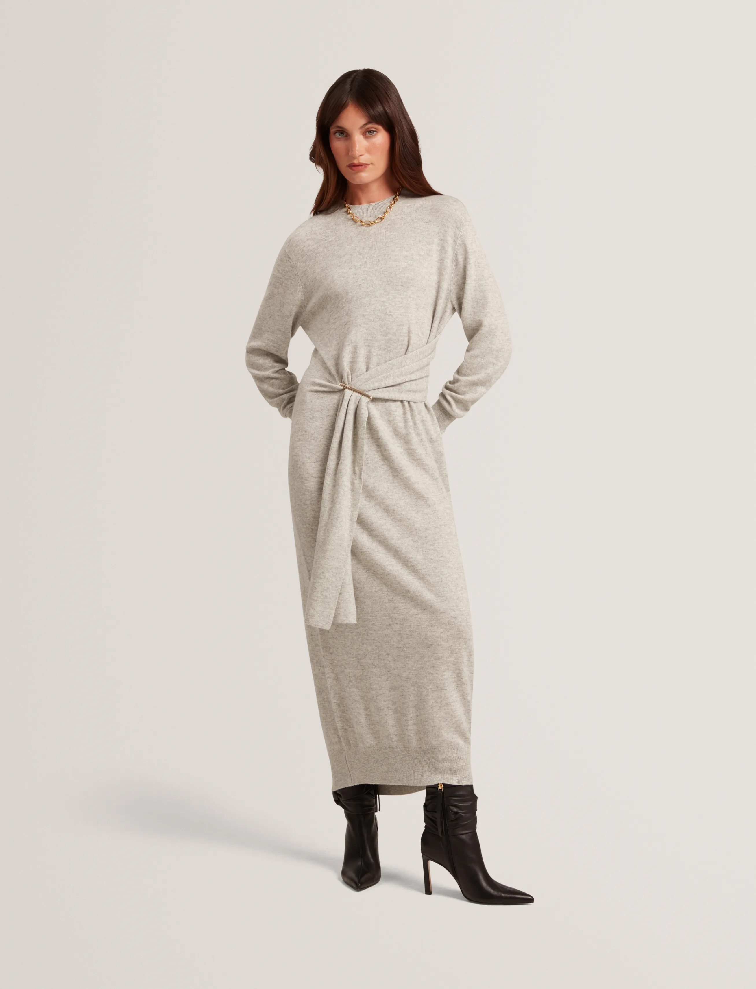 Ted Baker London - VERIKKA - kootud kleidid - grey-marl - 2