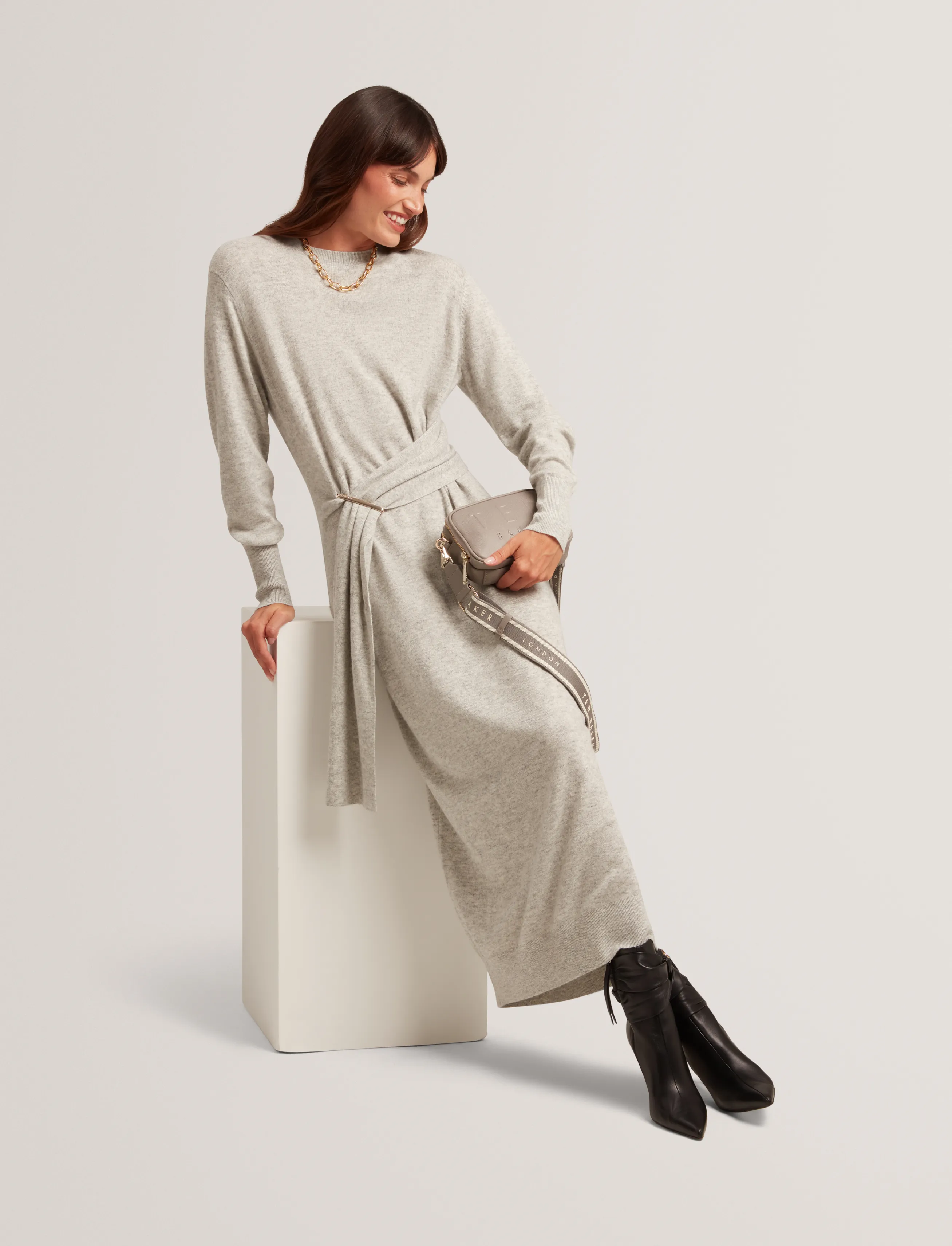 Ted Baker London - VERIKKA - kootud kleidid - grey-marl - 4