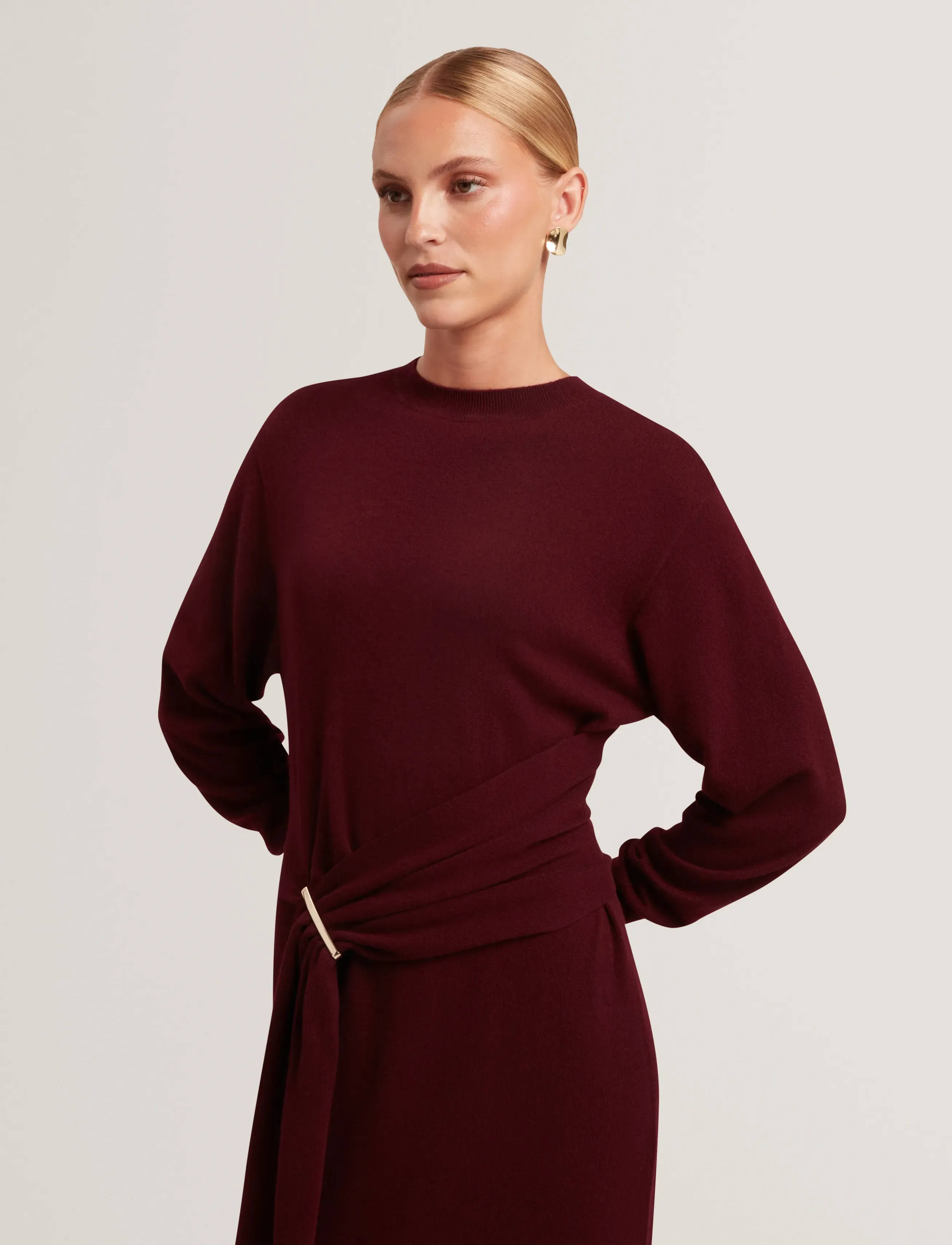 Ted Baker London - VERIKKA - strikkjoler - maroon - 2