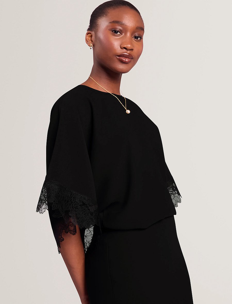 Ted Baker London - NEELAI - kortærmede bluser - black - 2