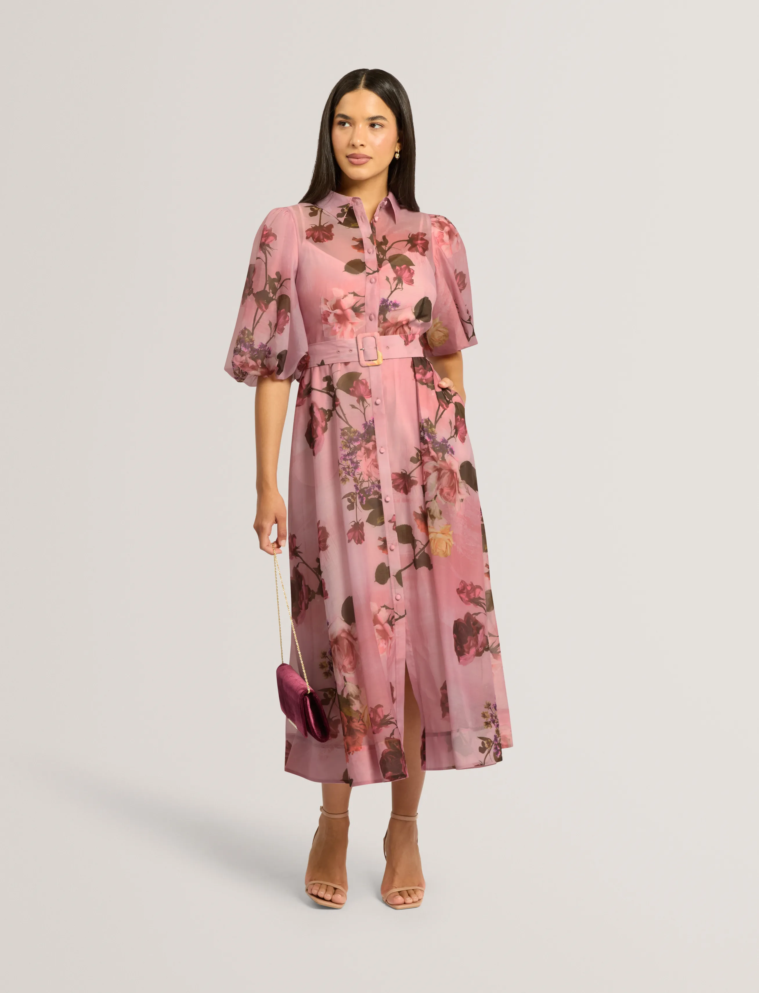 Ted Baker London INDYAH - Midikleider - PL-PINK / pink/rose