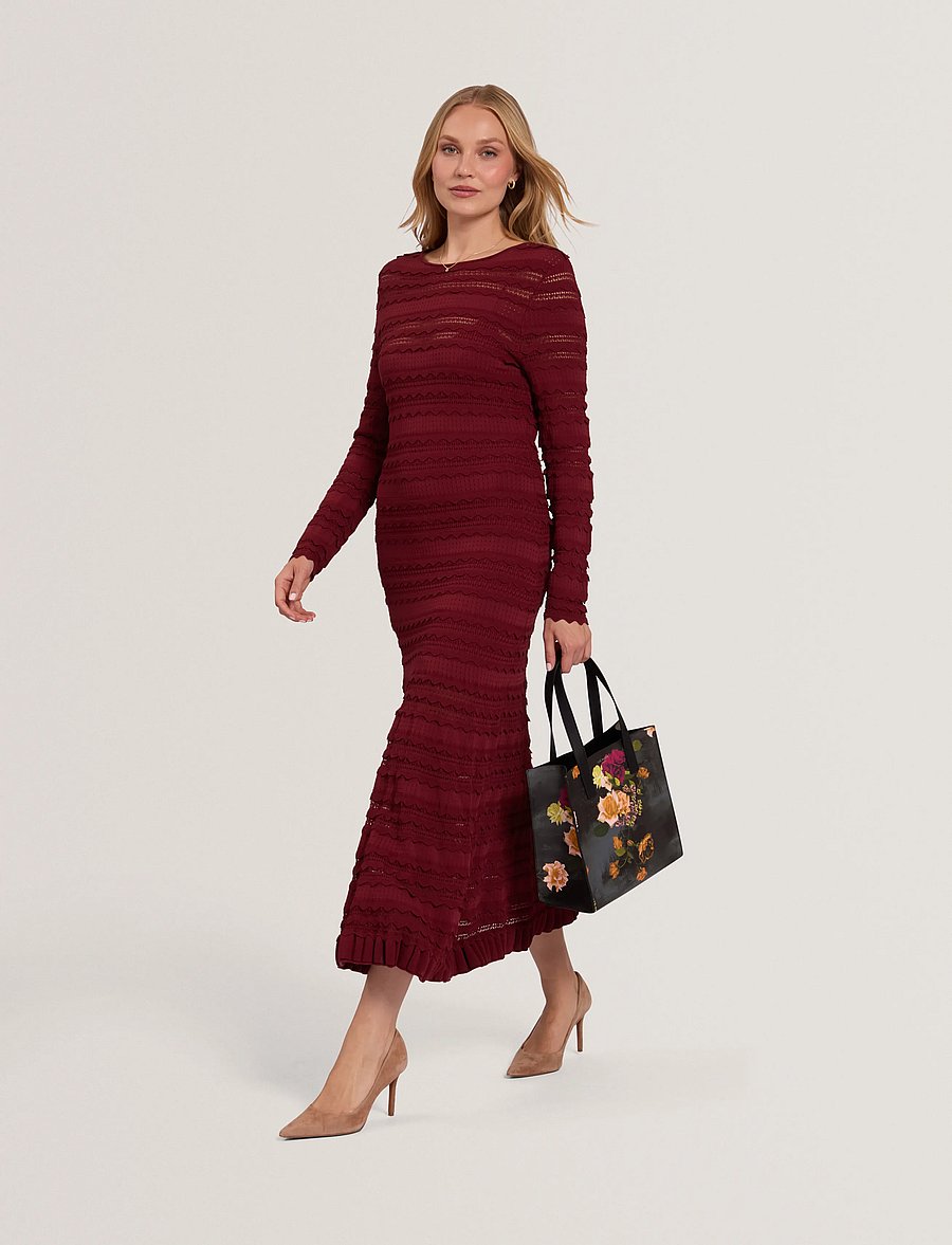 Ted Baker London - KASEYA - strickkleider - maroon - 0
