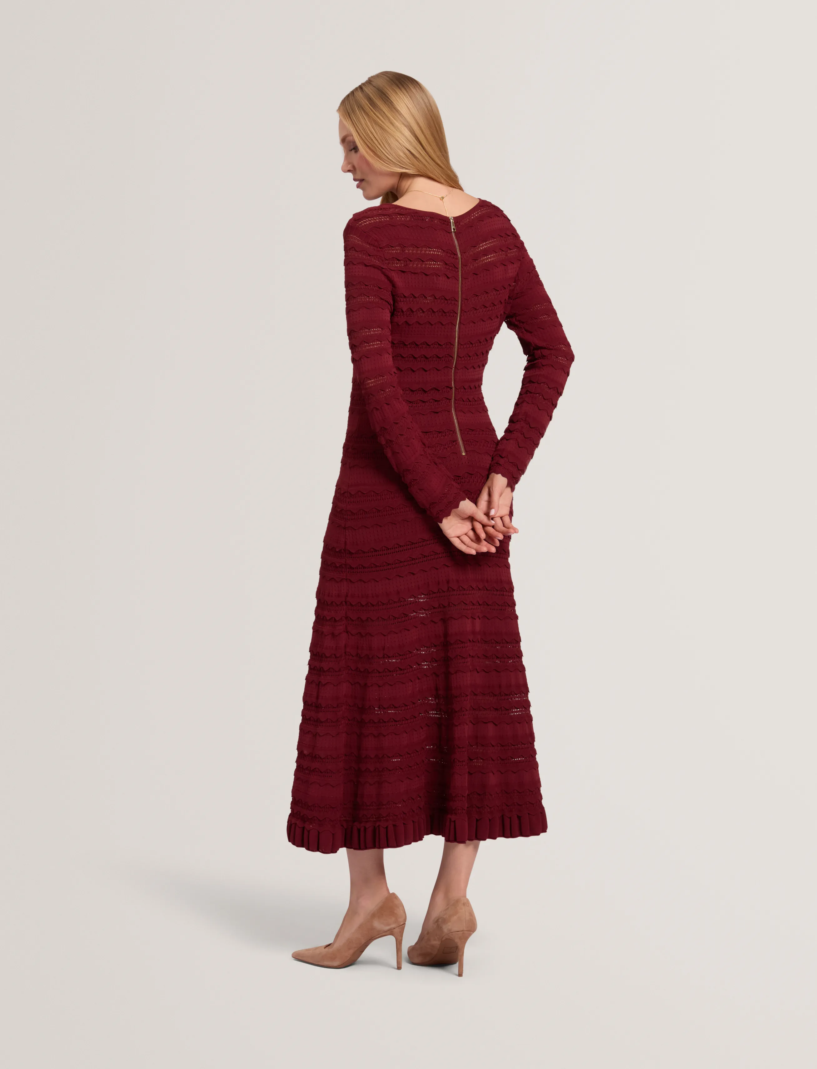 Ted Baker London - KASEYA - strickkleider - maroon - 3