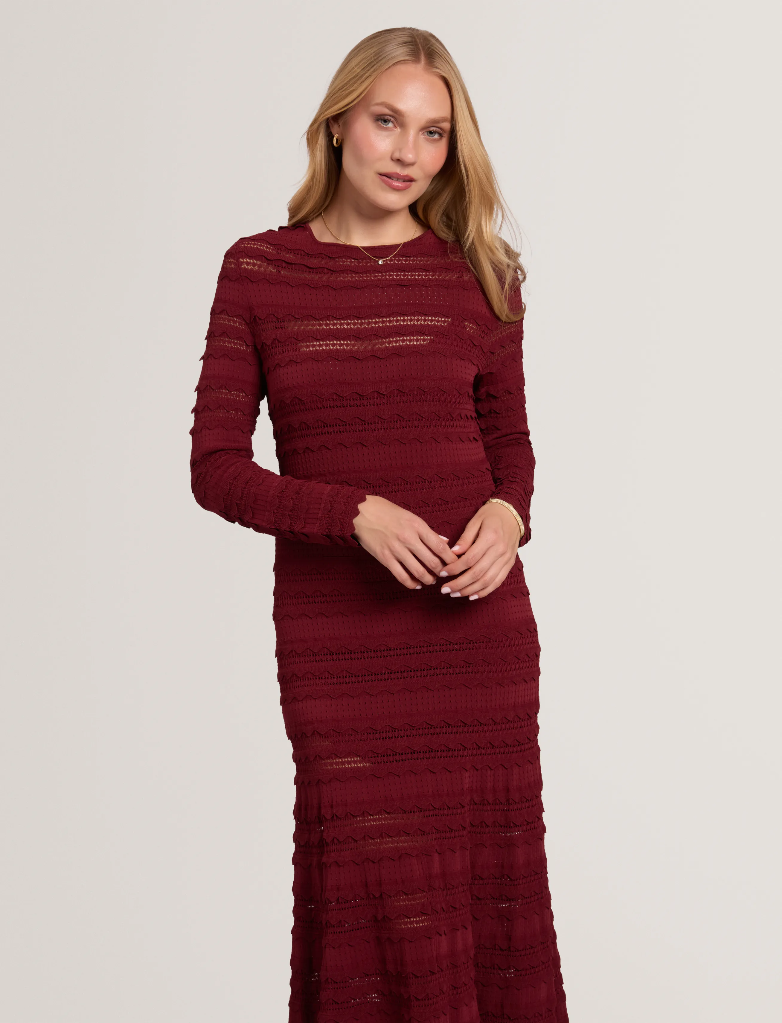 Ted Baker London - KASEYA - strickkleider - maroon - 4