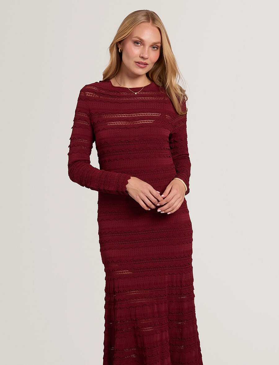 Ted Baker London - KASEYA - strickkleider - maroon - 4