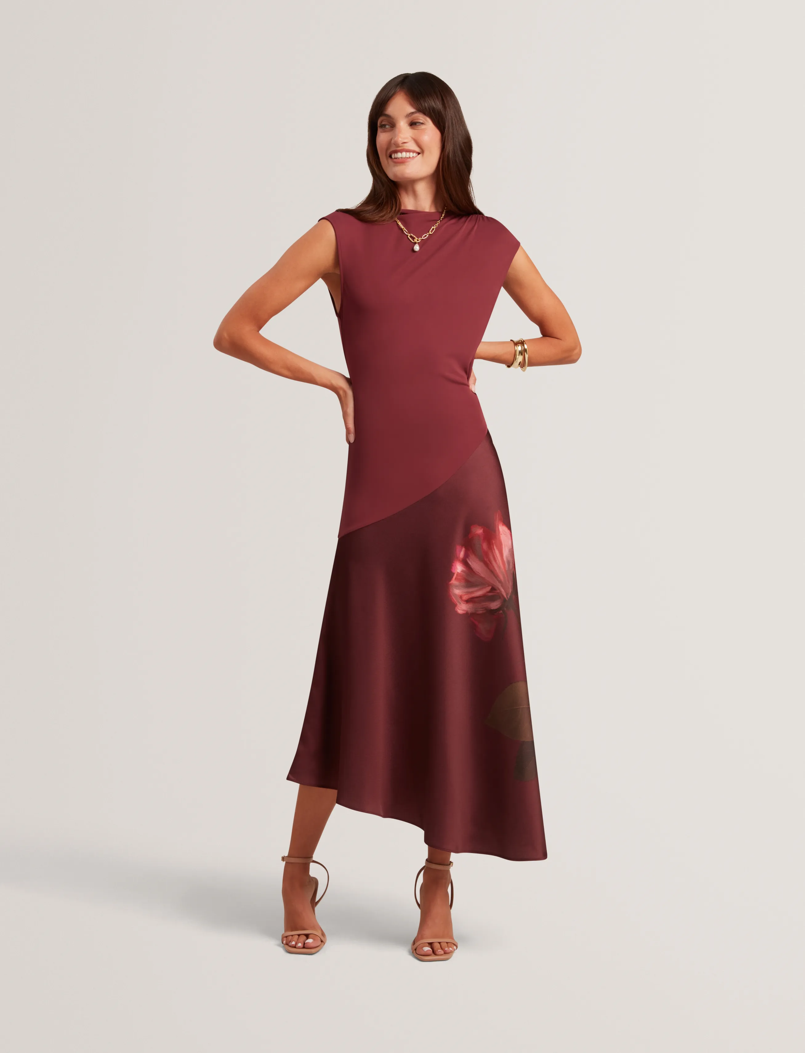 Ted Baker London - JALIIA - midikleidid - maroon - 2
