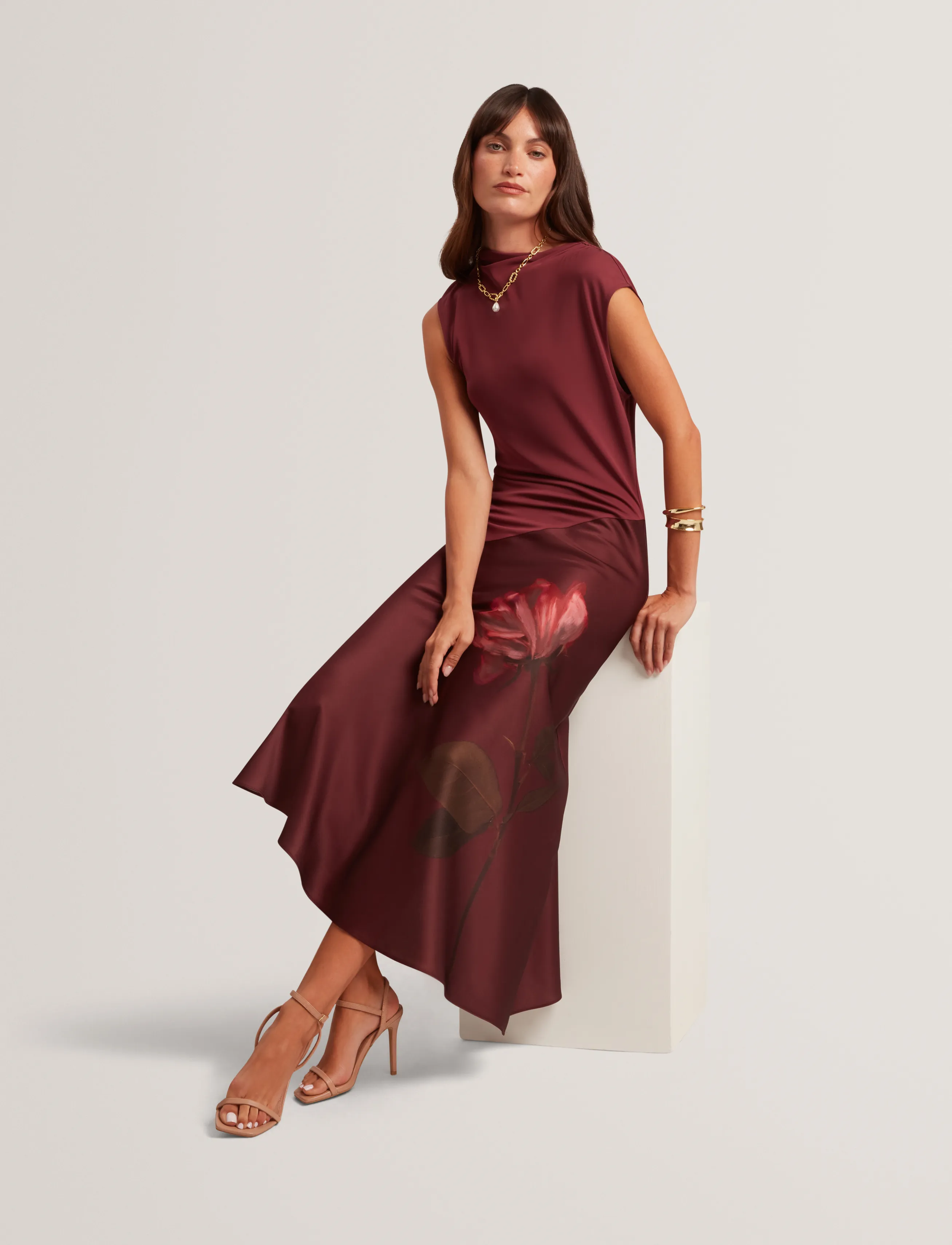 Ted Baker London - JALIIA - midikleidid - maroon - 5