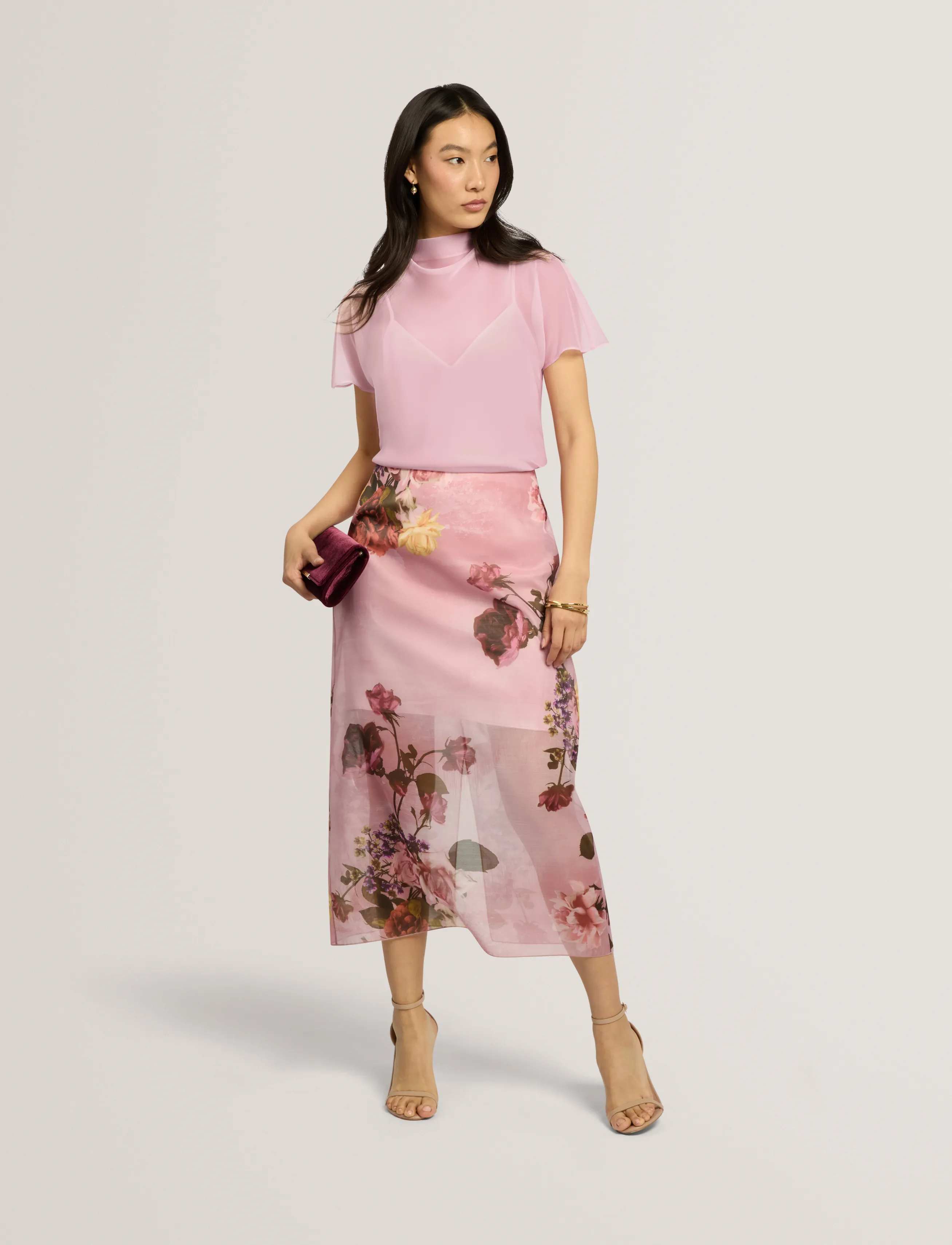 Ted Baker London - ANNDIA - short-sleeved blouses - dusky-pink - 0