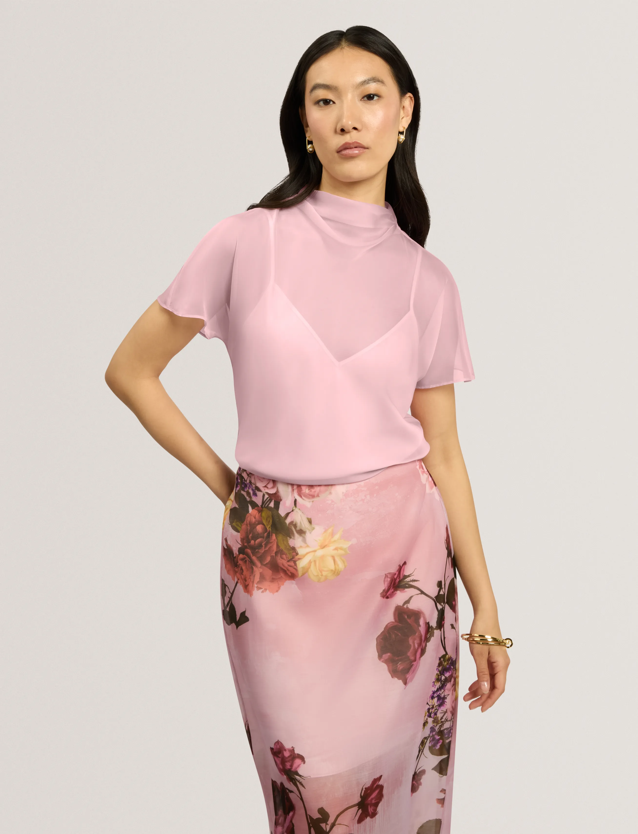 Ted Baker London - ANNDIA - short-sleeved blouses - dusky-pink - 2