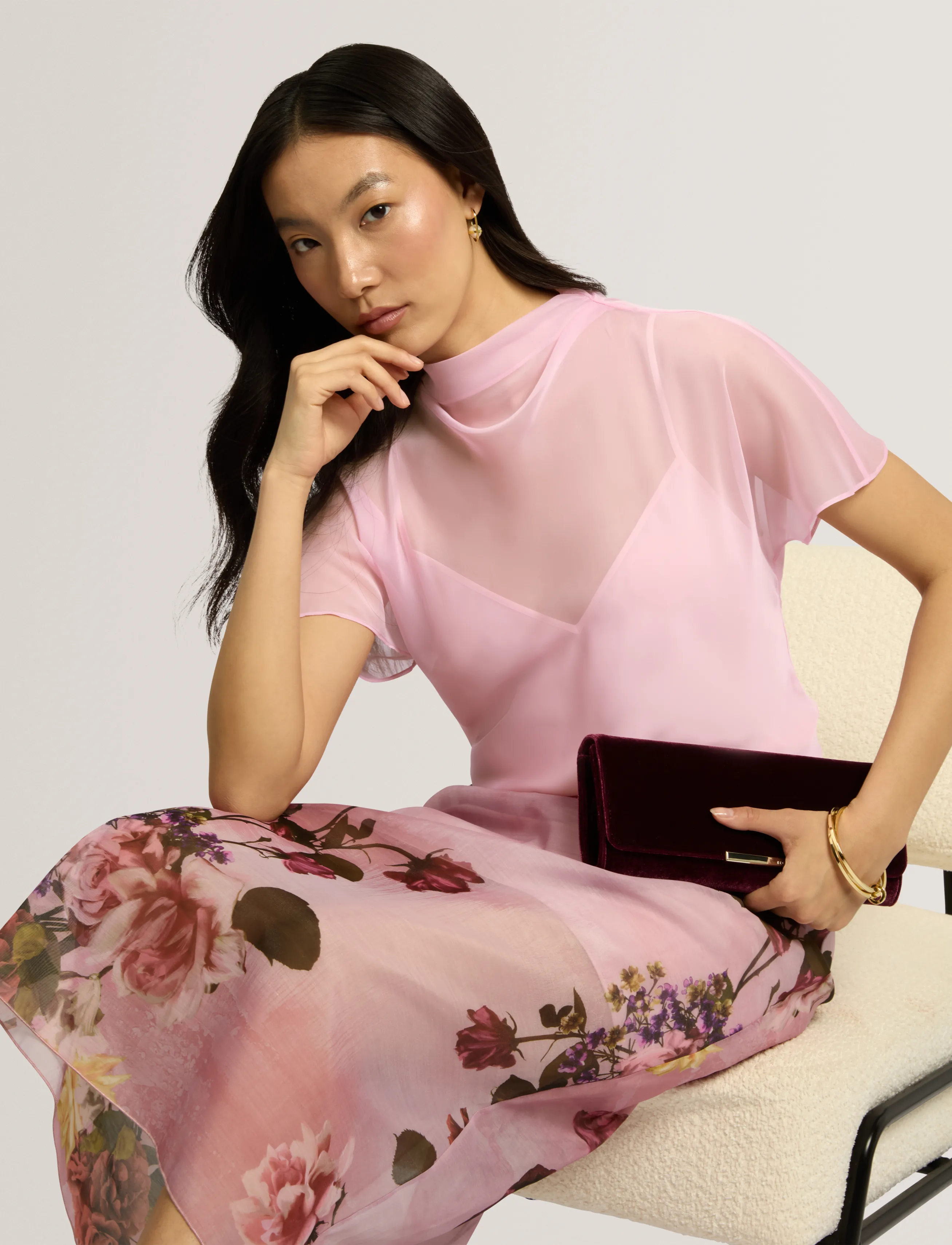 Ted Baker London - ANNDIA - short-sleeved blouses - dusky-pink - 5