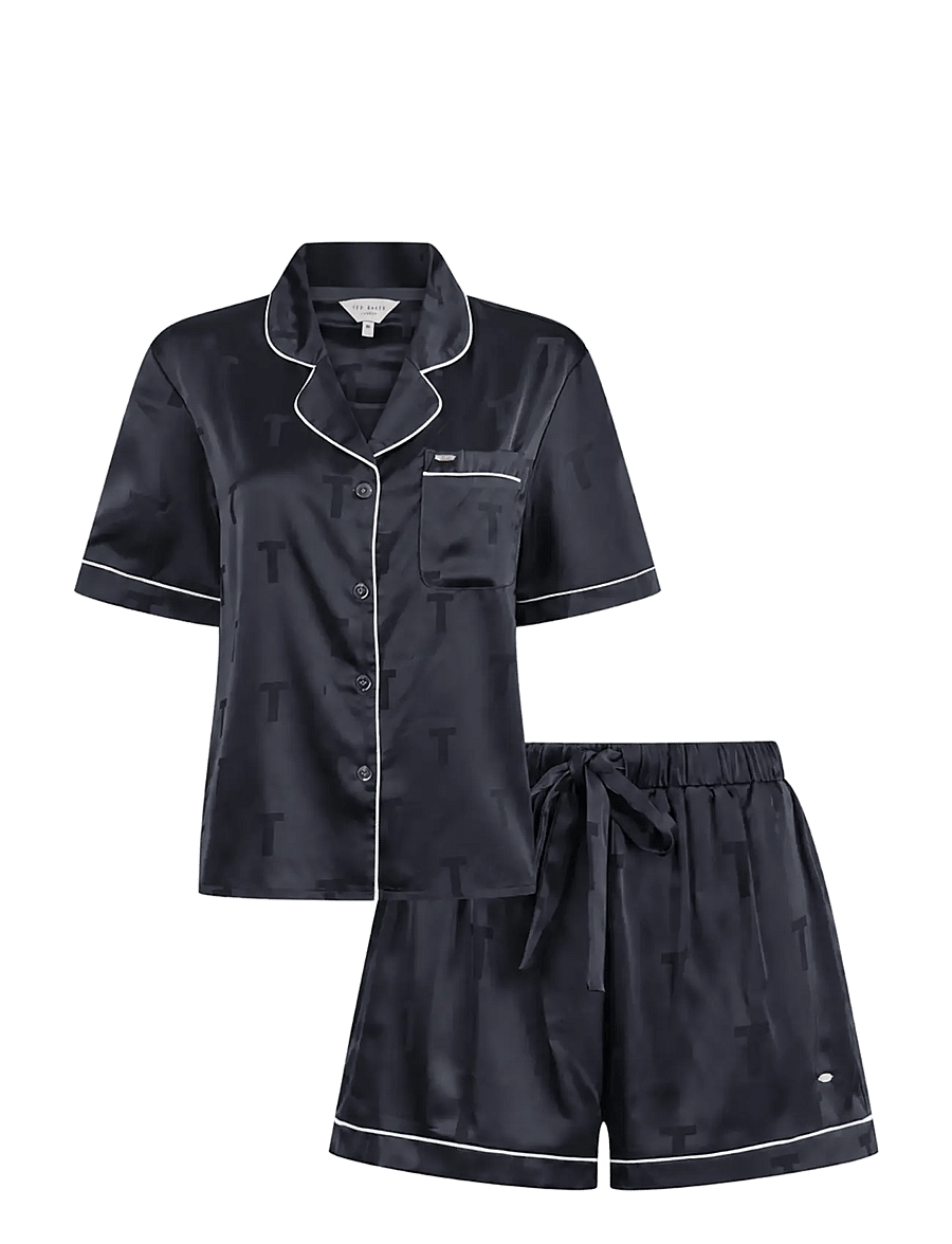 Ted Baker London - SYBIL SHORT JACQUARD TRADITIONAL SATIN PYJAMA SET - pyjamas - after midnight - 0