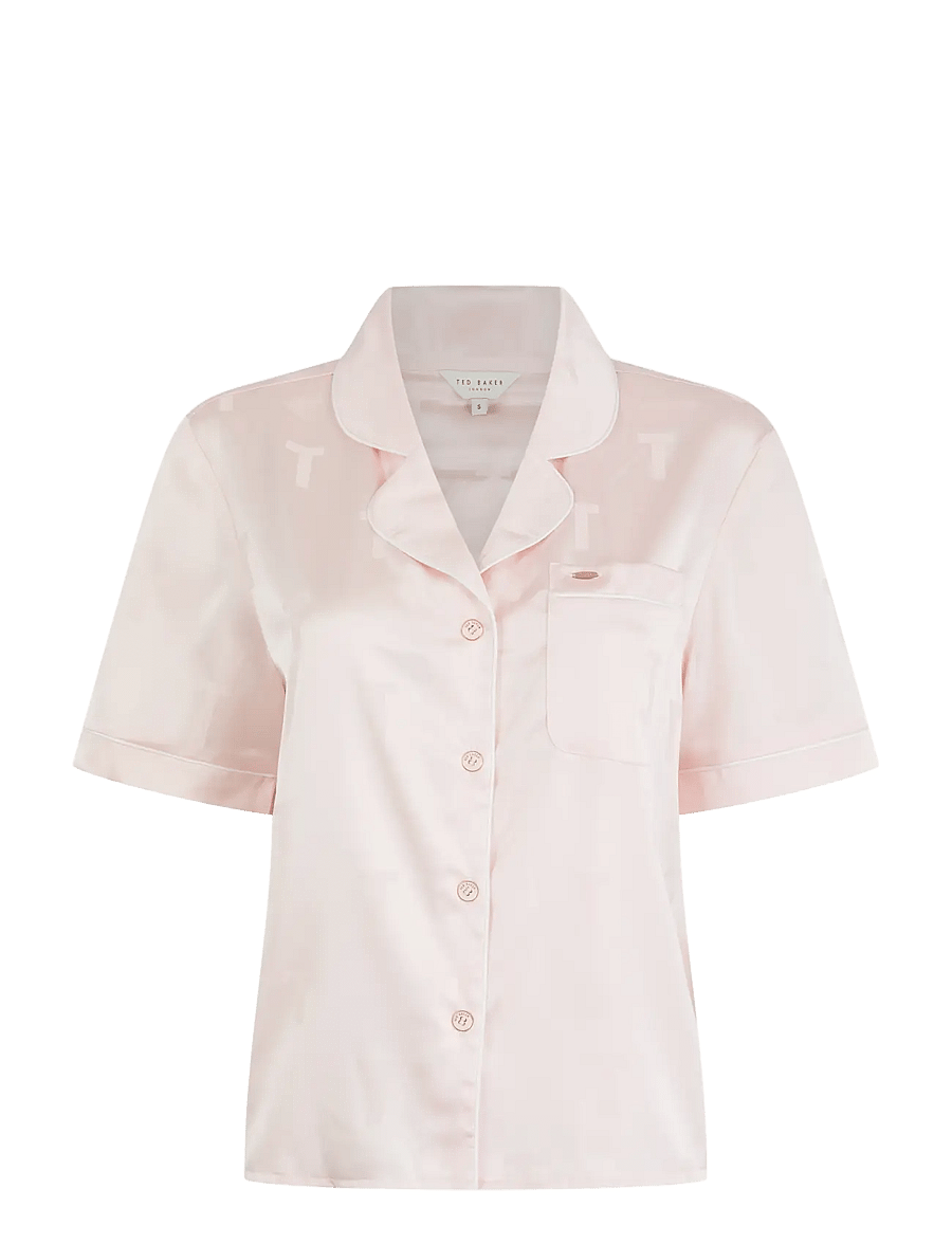 Ted Baker London - SYBIL SHORT JACQUARD TRADITIONAL SATIN PYJAMA SET - pyjamas - mauve chalk - 1