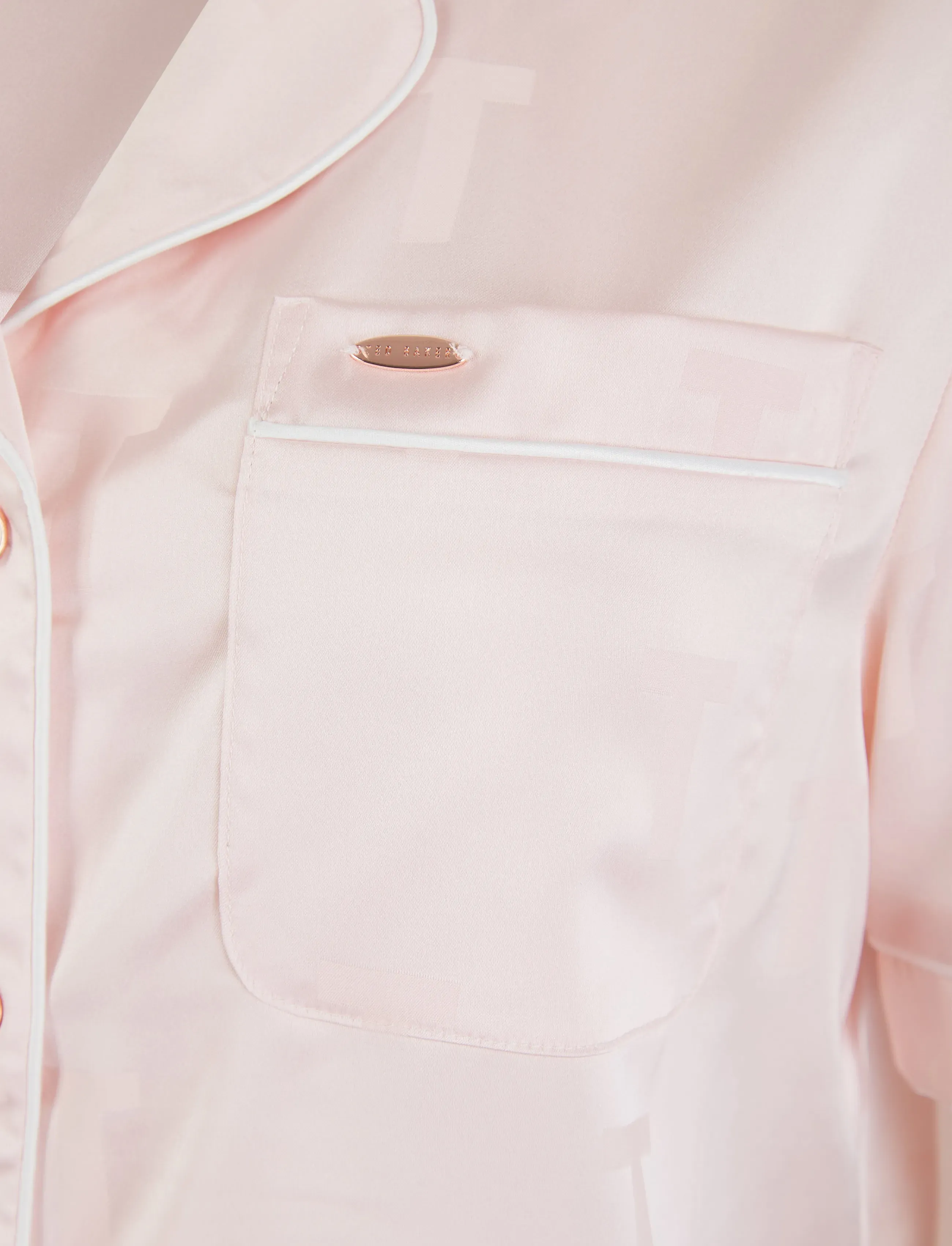 Ted Baker London - SYBIL SHORT JACQUARD TRADITIONAL SATIN PYJAMA SET - pyjamas - mauve chalk - 3