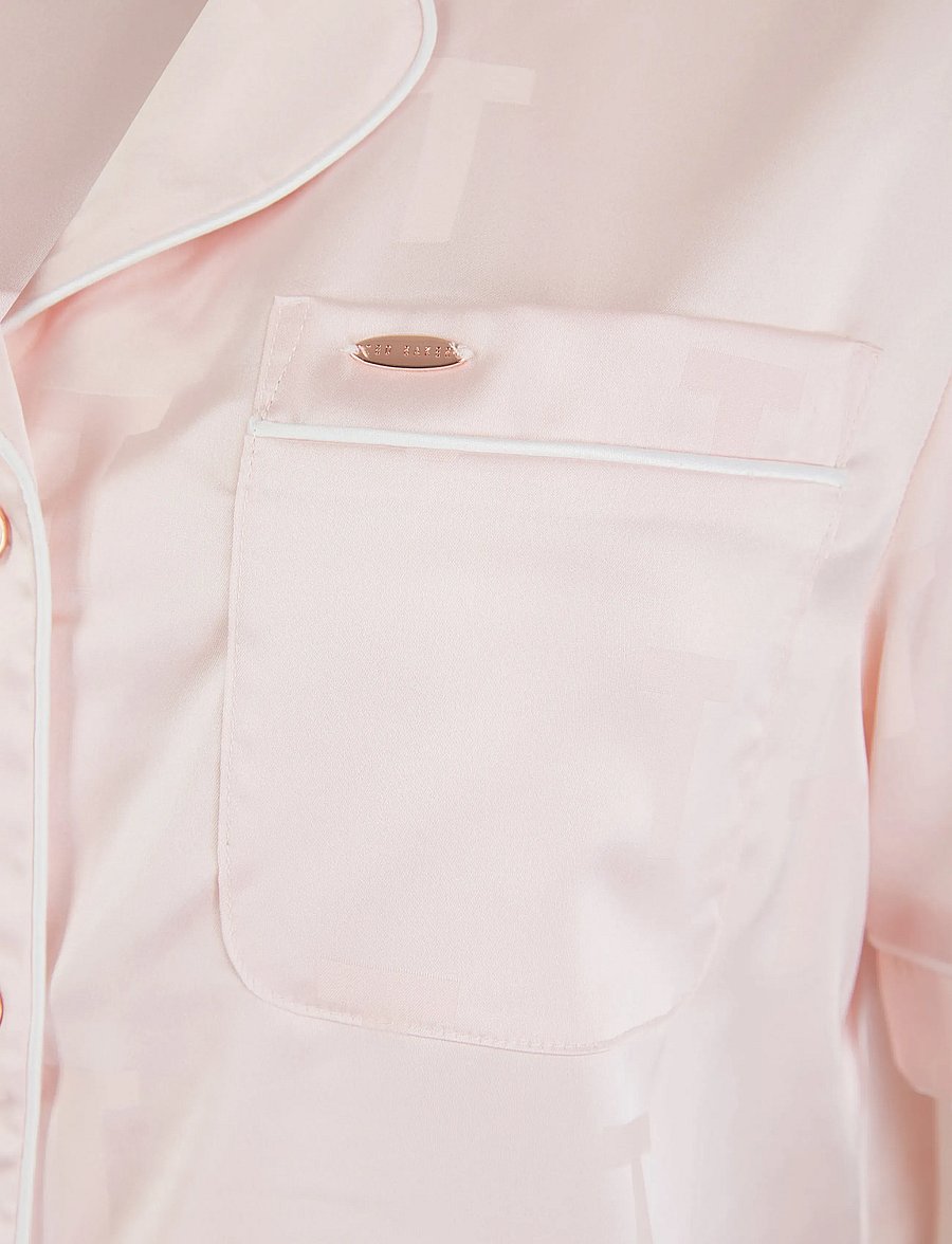 Ted Baker London - SYBIL SHORT JACQUARD TRADITIONAL SATIN PYJAMA SET - pyjamas - mauve chalk - 3