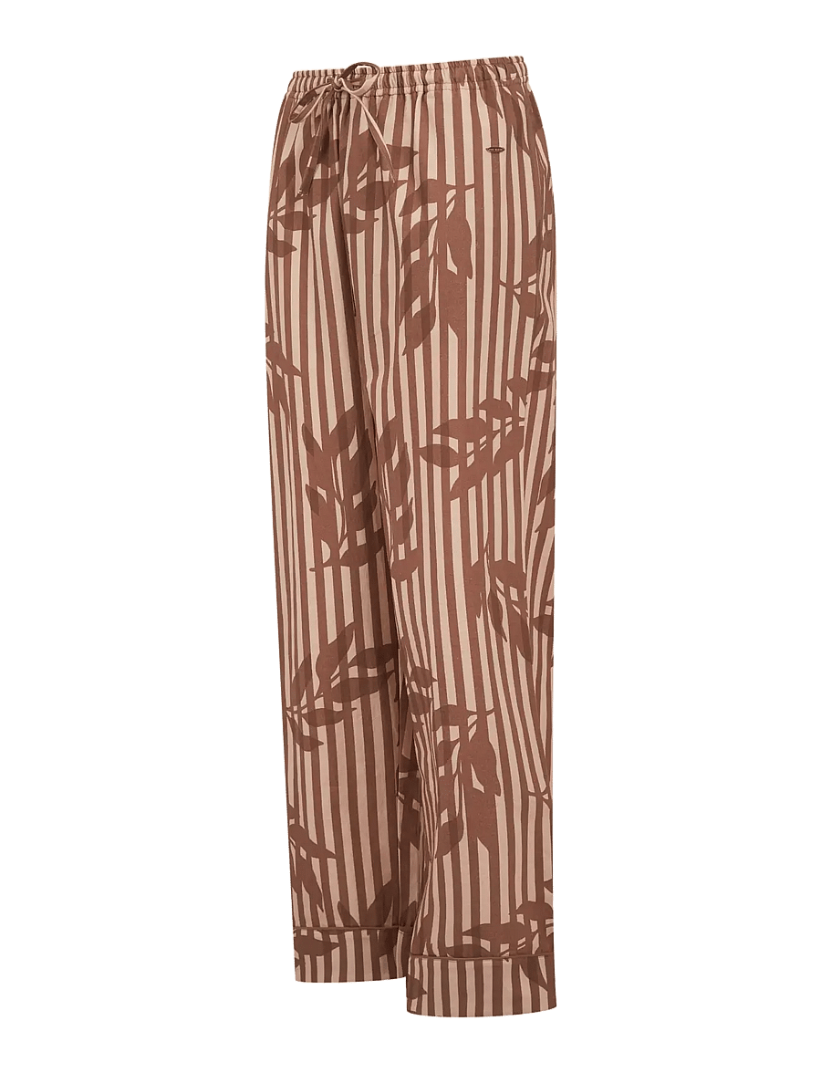 Ted Baker London - KALANI WOVEN FLORAL/STRIPE TRADITIONAL PYJAMA SET - pyjamas - rugby tan / clove - 3