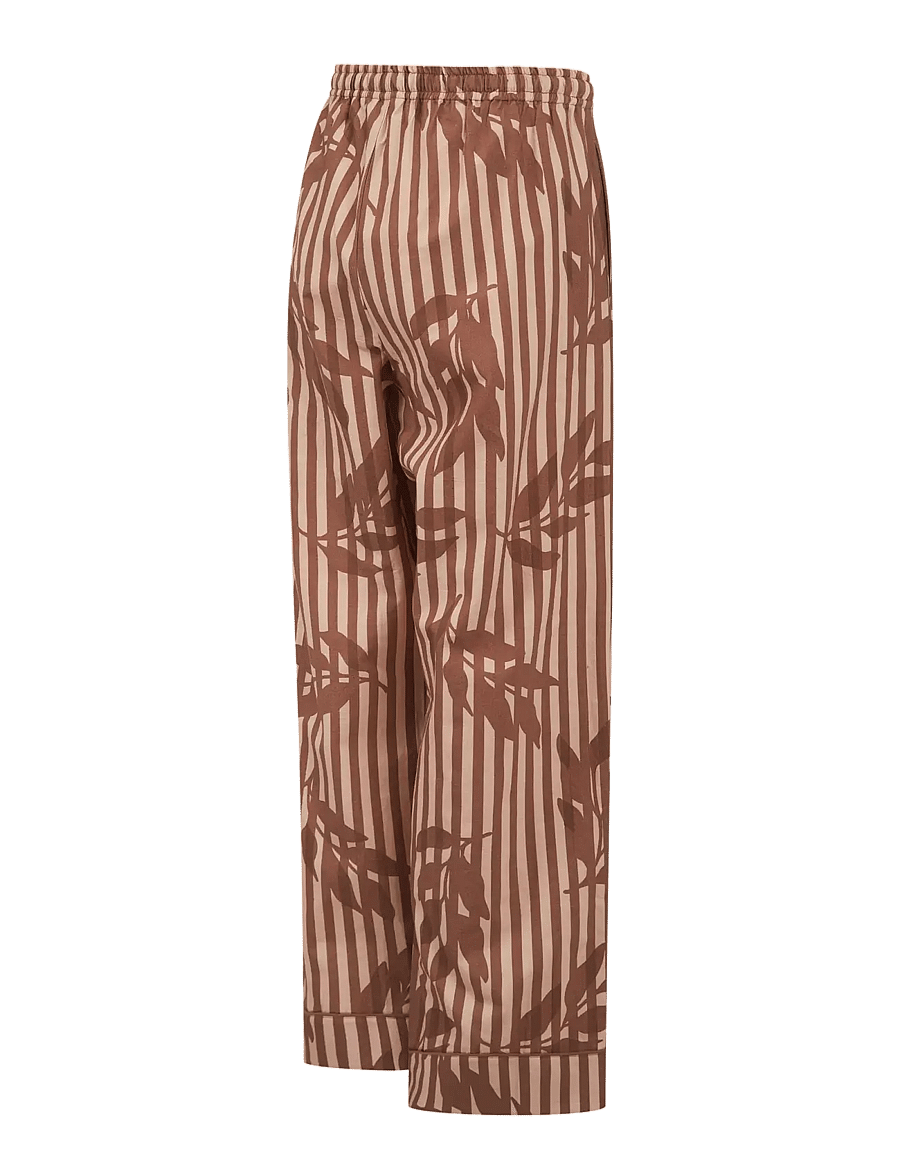 Ted Baker London - KALANI WOVEN FLORAL/STRIPE TRADITIONAL PYJAMA SET - pyjamas - rugby tan / clove - 4