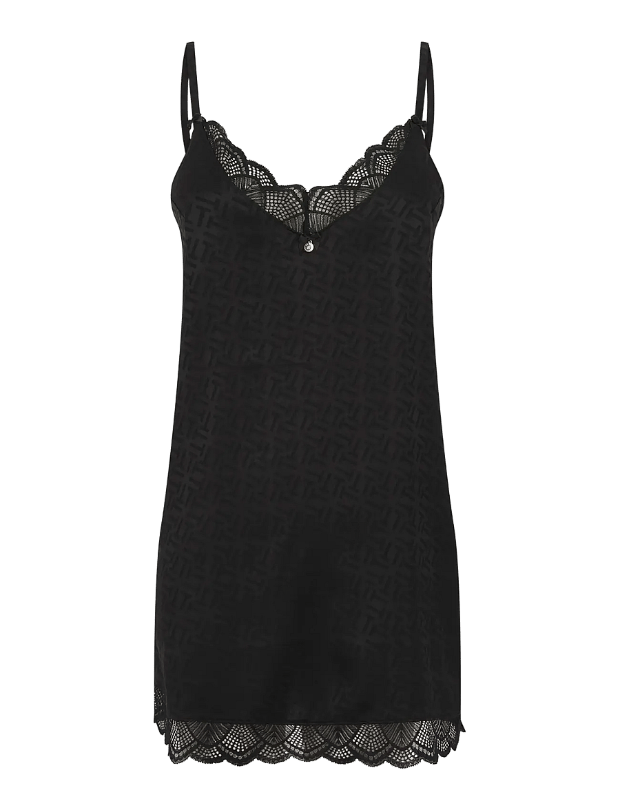 Ted Baker London - PRINCESS JACQUARD SHORT CHEMISE - nattlinnen - jet black - 0