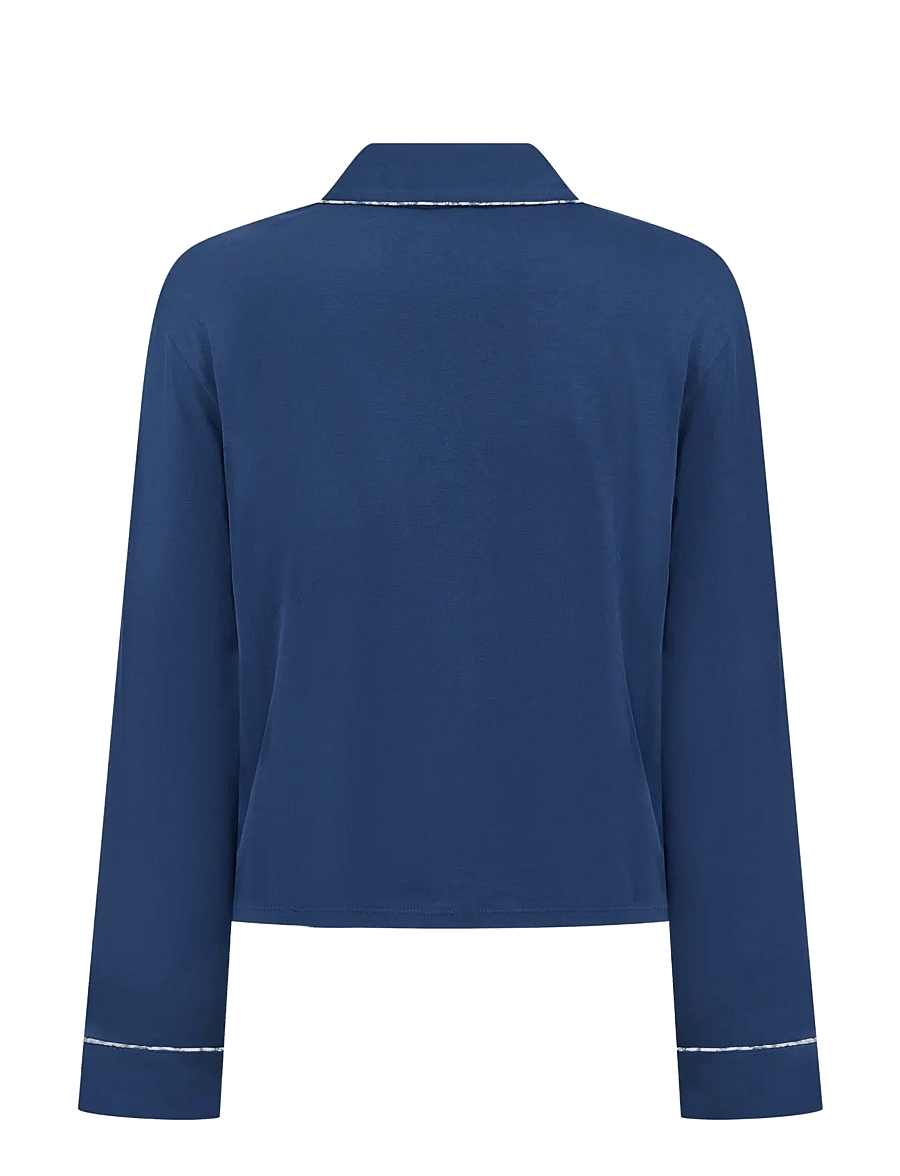 Ted Baker London - BRINLEY LONG PYJAMA SET WITH CONTRAST PRINT PIPING - pyjamas - ensign blue - 2