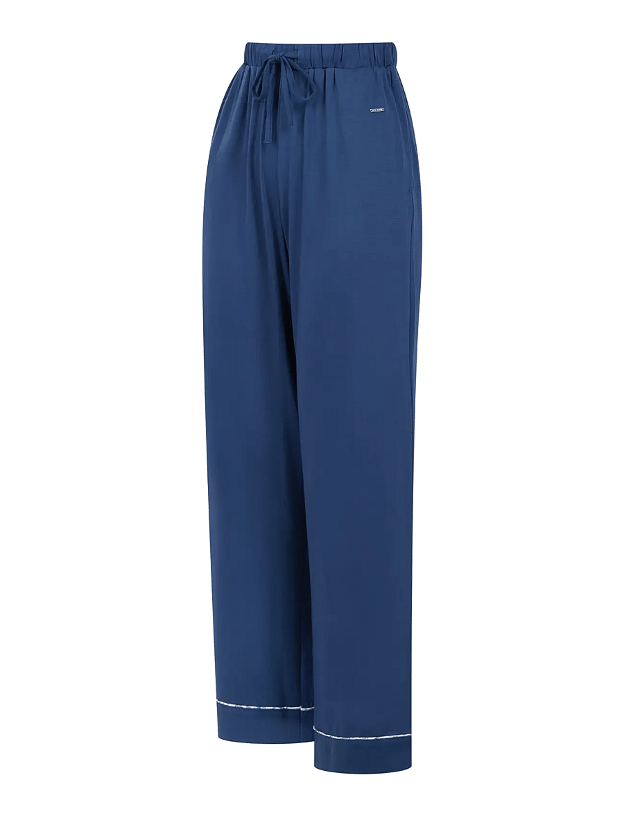 Ted Baker London - BRINLEY LONG PYJAMA SET WITH CONTRAST PRINT PIPING - pyjamas - ensign blue - 3