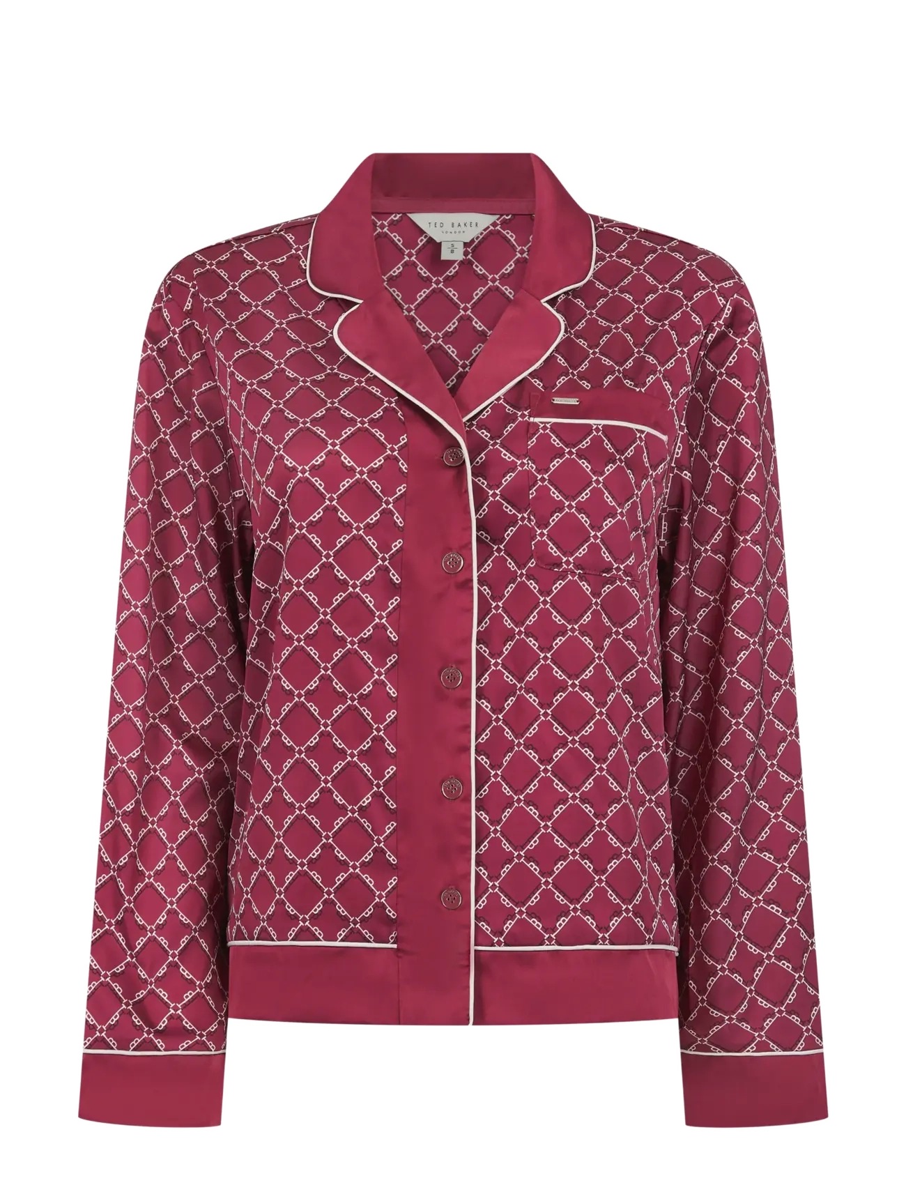 Ted Baker London - BIANKA LONG MONOGRAM PRINTED PYJAMA SET - pyjamas - dry rose - 1