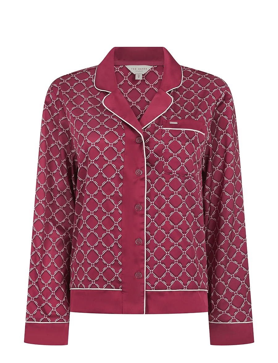 Ted Baker London - BIANKA LONG MONOGRAM PRINTED PYJAMA SET - pyjamas - dry rose - 1