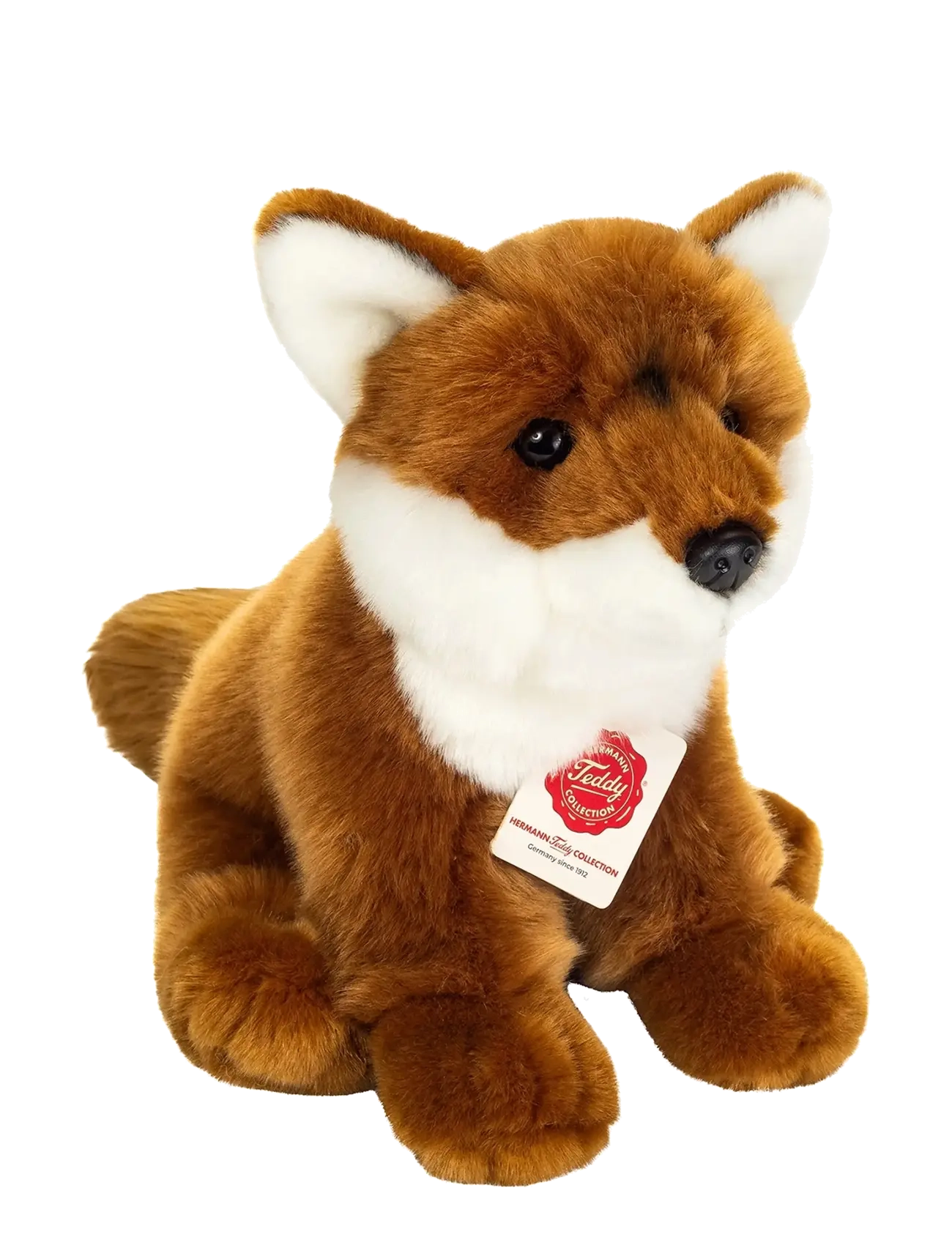 Teddy Hermann Sitting Fox 25 cm, One Size, Brown, Soft Legetøj > Stuffed Animals, Børn