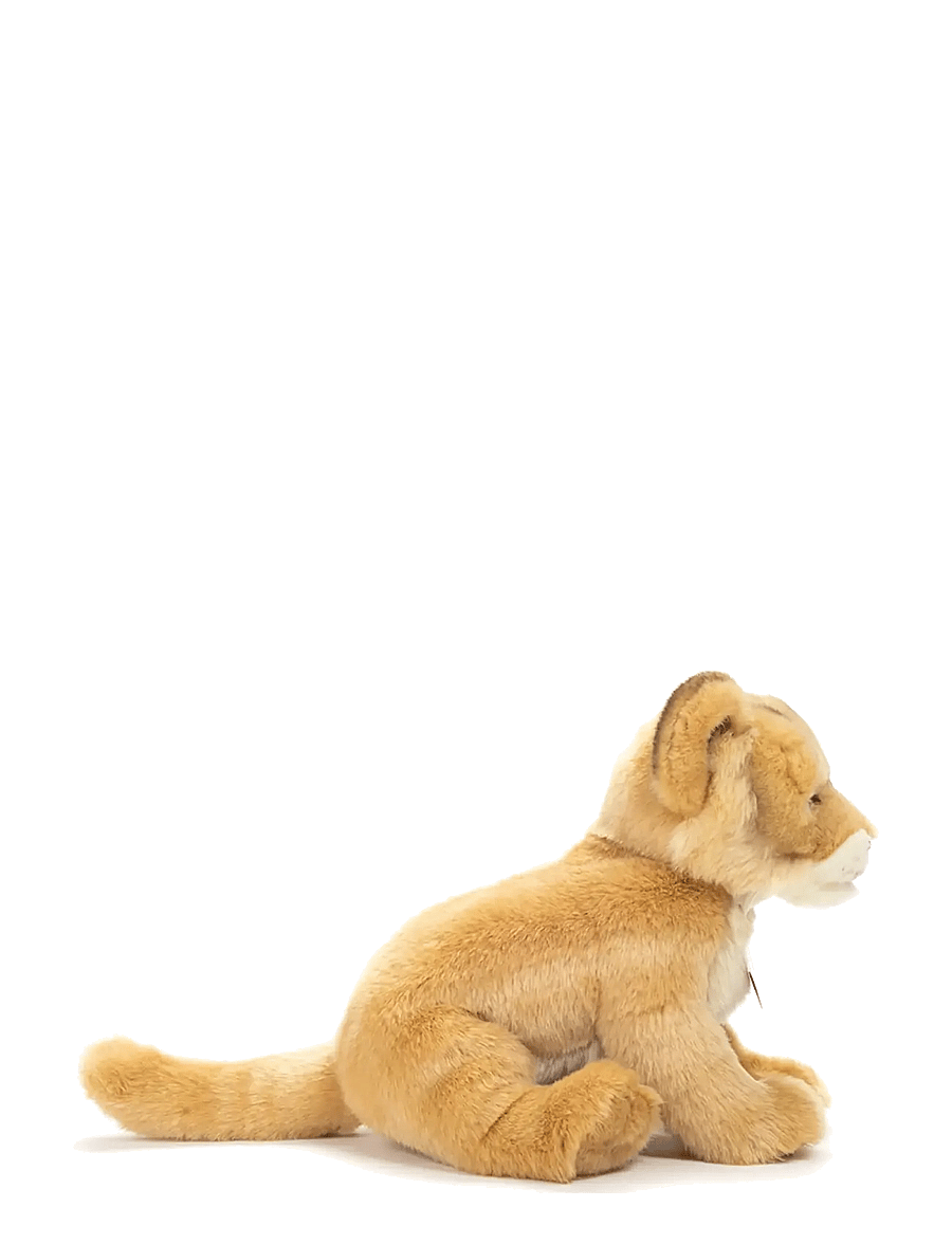 Teddy Hermann - Sitting Lion Cub 27 cm - tøjdyr - brown - 1