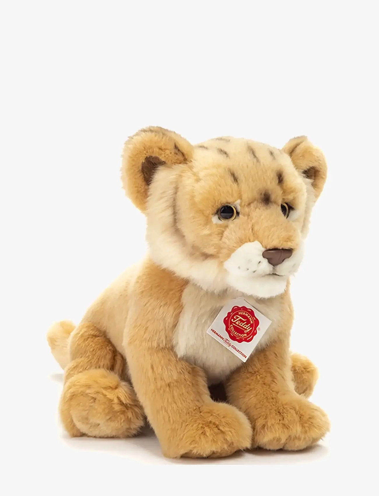 Teddy Hermann - Sitting Lion Cub 27 cm - tøjdyr - brown - 2