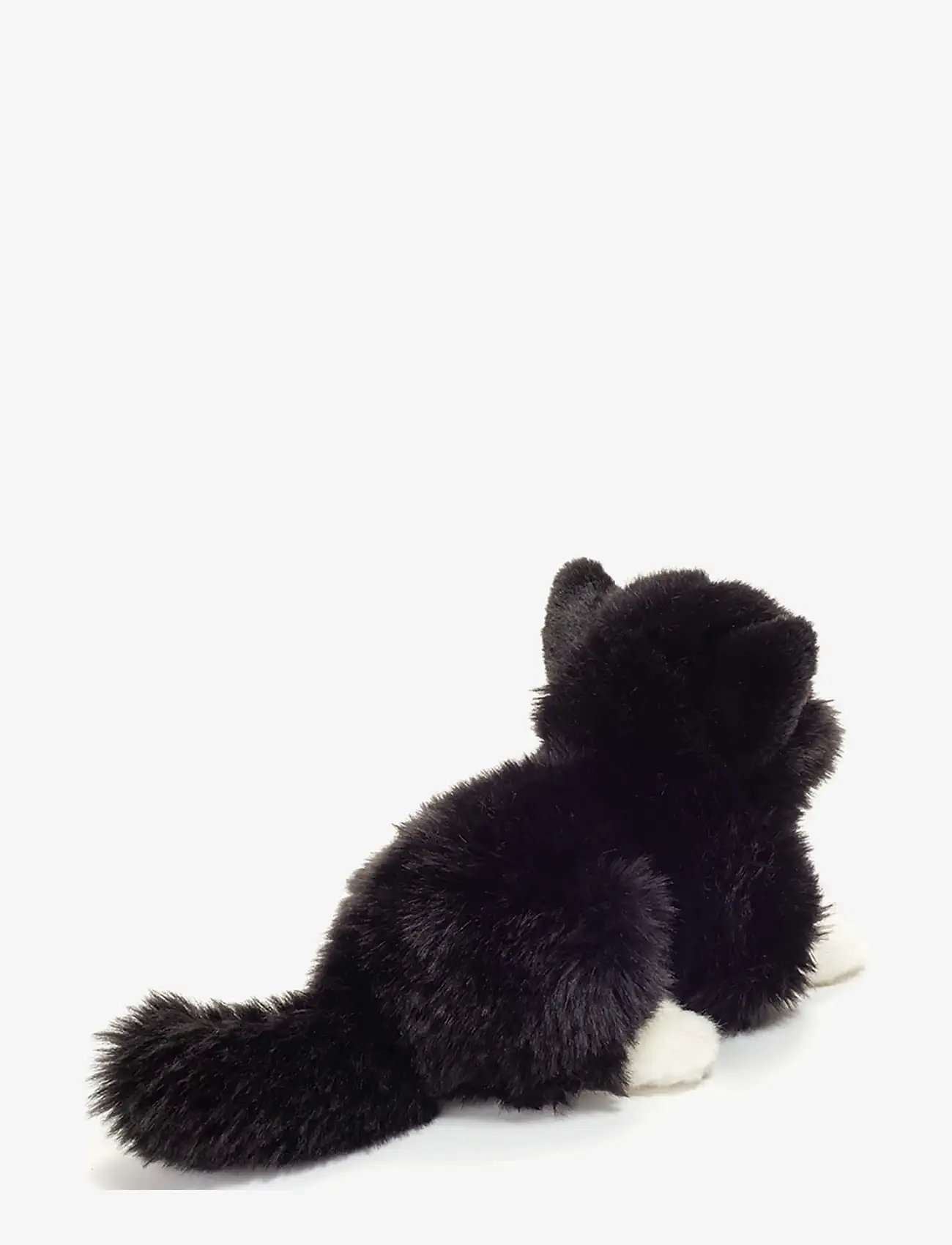 Teddy Hermann - Lying Cat black-white 20 cm - tøjdyr - black - 3