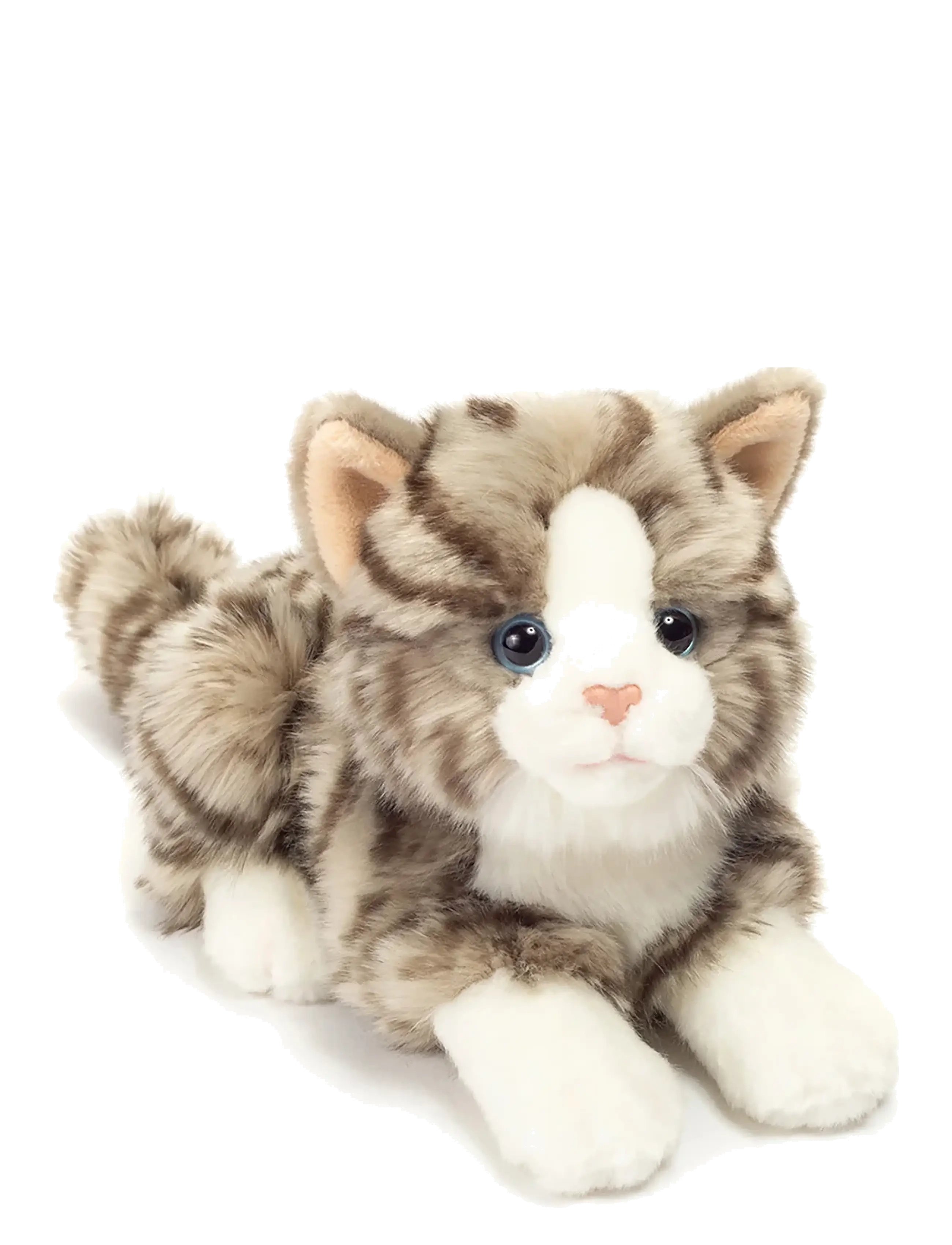 Teddy Hermann Lying Cat Grey 20 Cm, Børn, Stuffed Dyr, Grå, Str: 20 CM