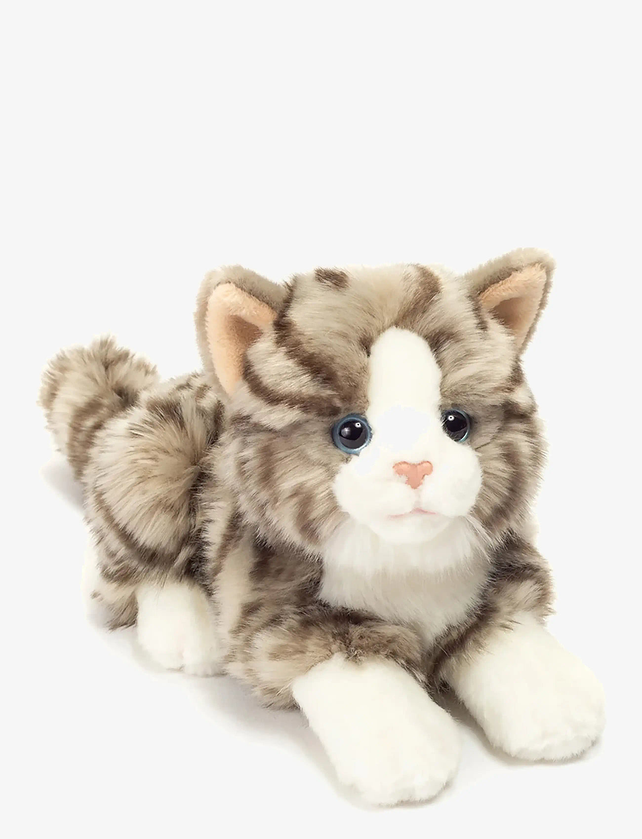 Teddy Hermann - Lying Cat grey 20 cm - pliušiniai gyvūnai - grey - 0
