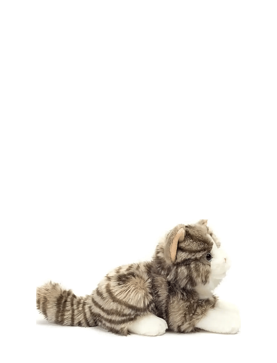 Teddy Hermann - Lying Cat grey 20 cm - mjukisdjur - grey - 1