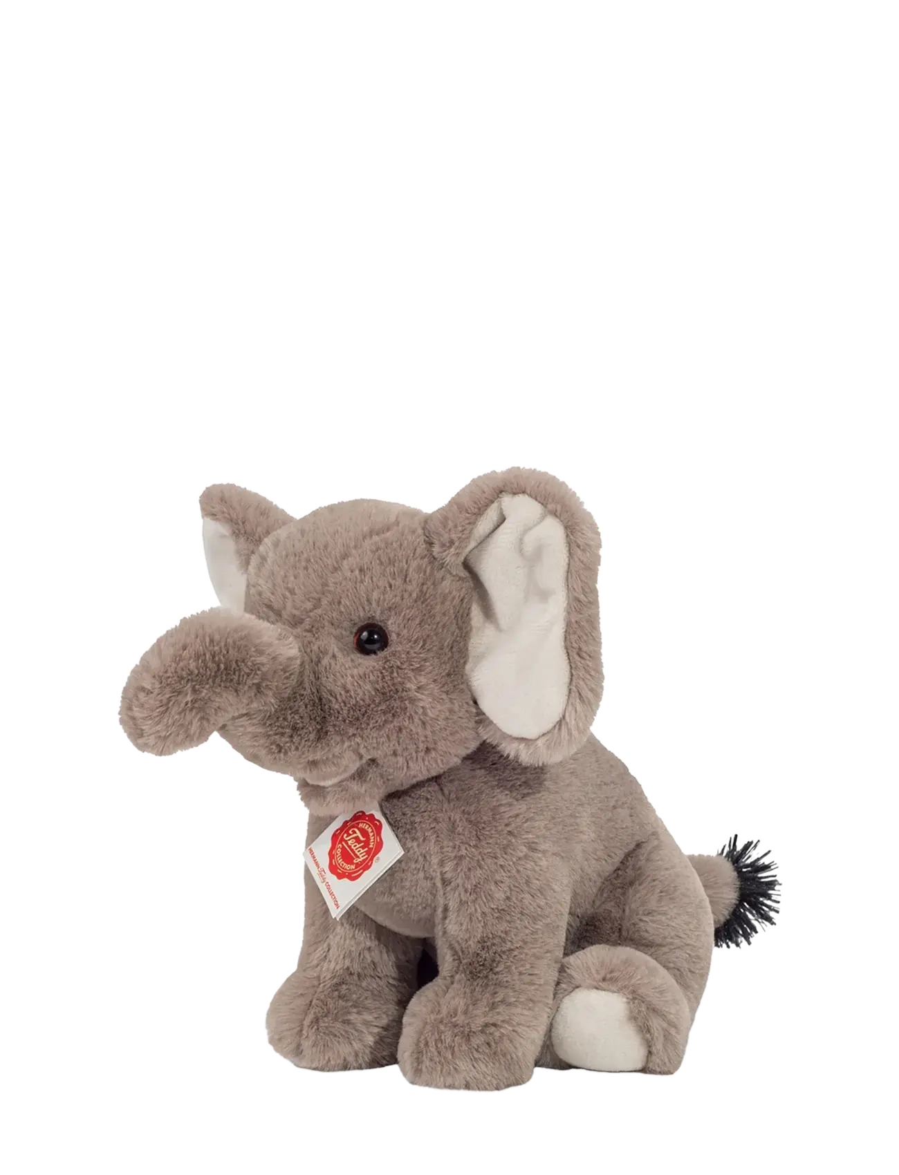 Teddy Hermann Sitting Elephant 25 cm, 25 cm, Grey, Soft Legetøj > Stuffed Animals, Børn