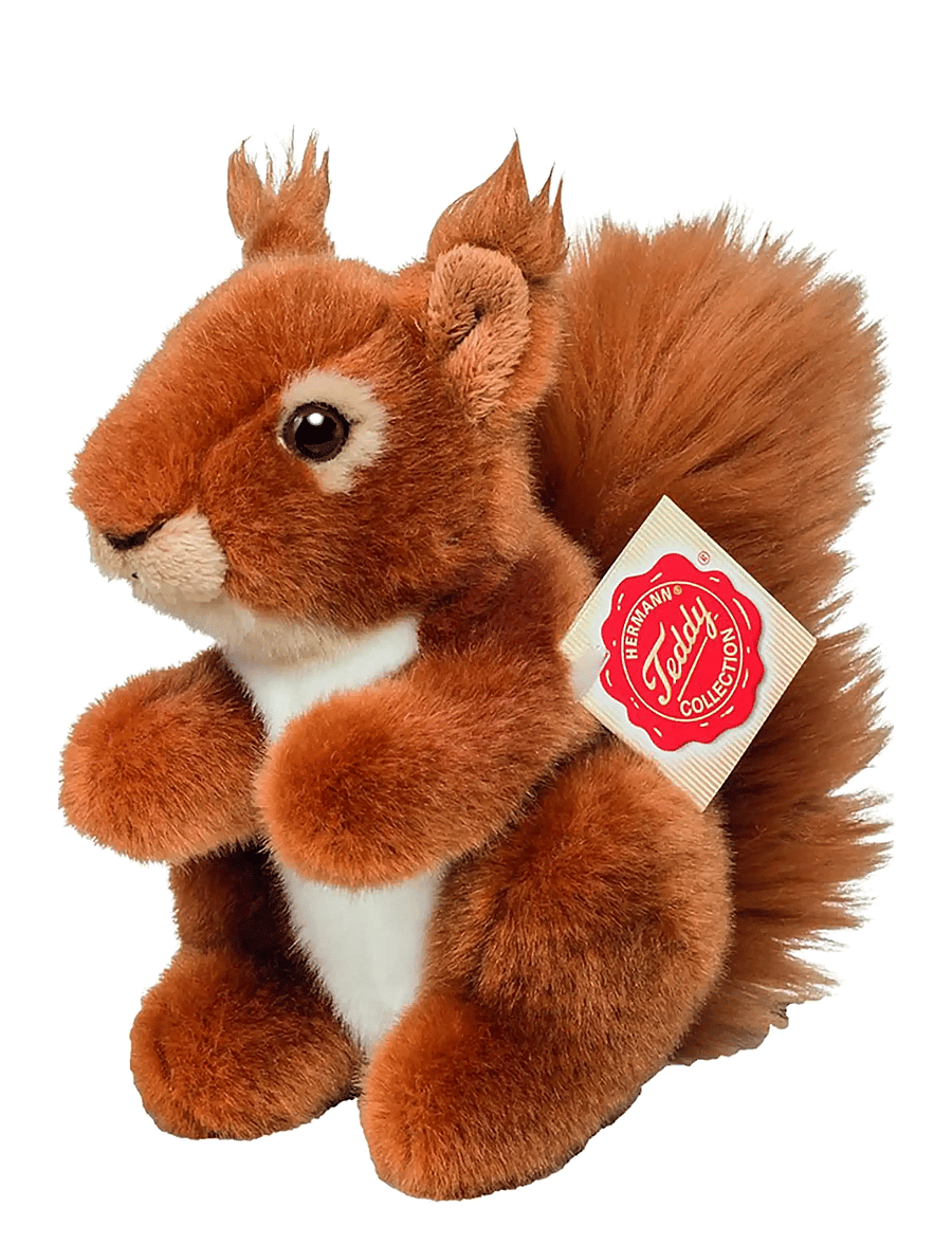 Teddy Hermann - Squirrel 14 cm - tøjdyr - red - 0