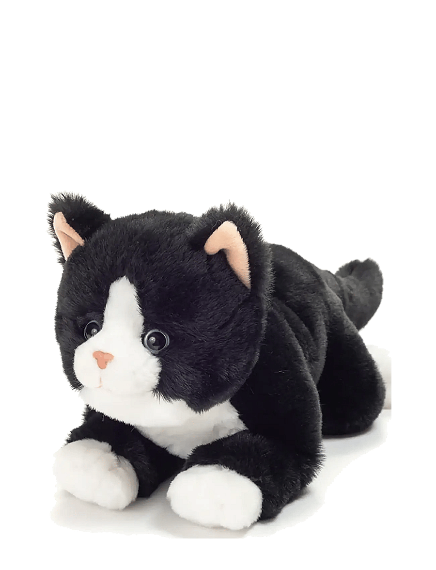 Teddy Hermann - Cat black 30 cm - tøjdyr - black - 3