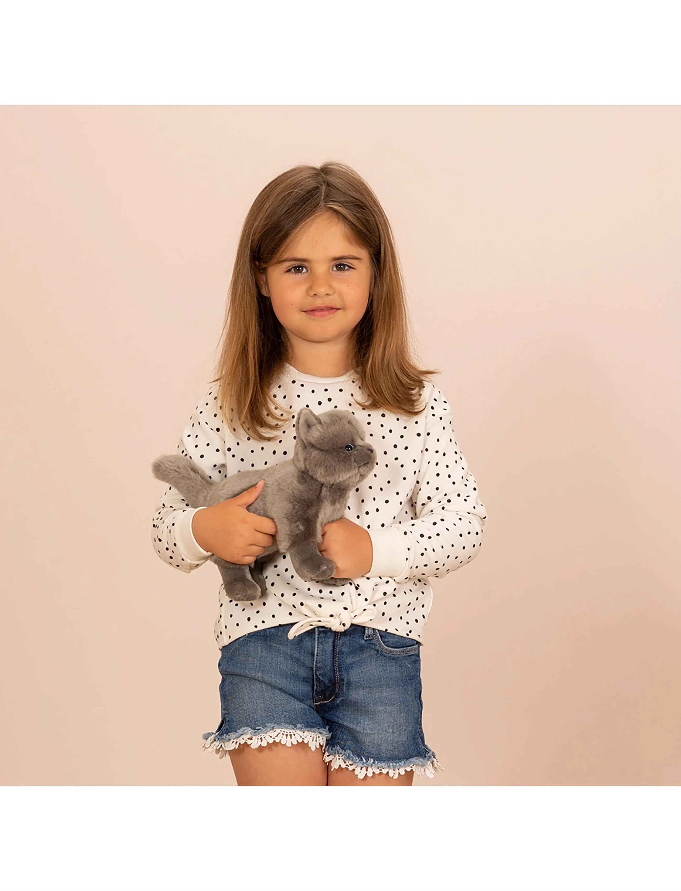 Teddy Hermann Standing Carthusian 20 cm, One Size, Grey, Soft Legetøj > Stuffed Animals, Børn