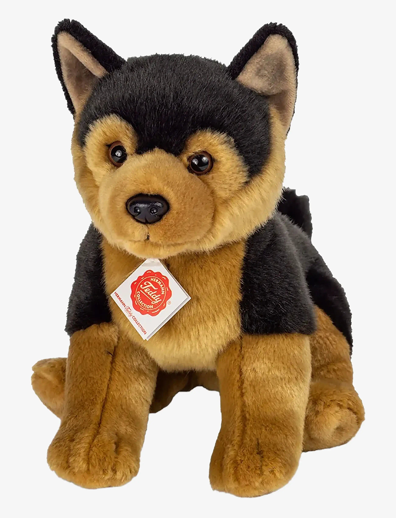 Teddy Hermann - Sitting Shepherd Dog Puppy 30 cm - tøjdyr - brown - 0