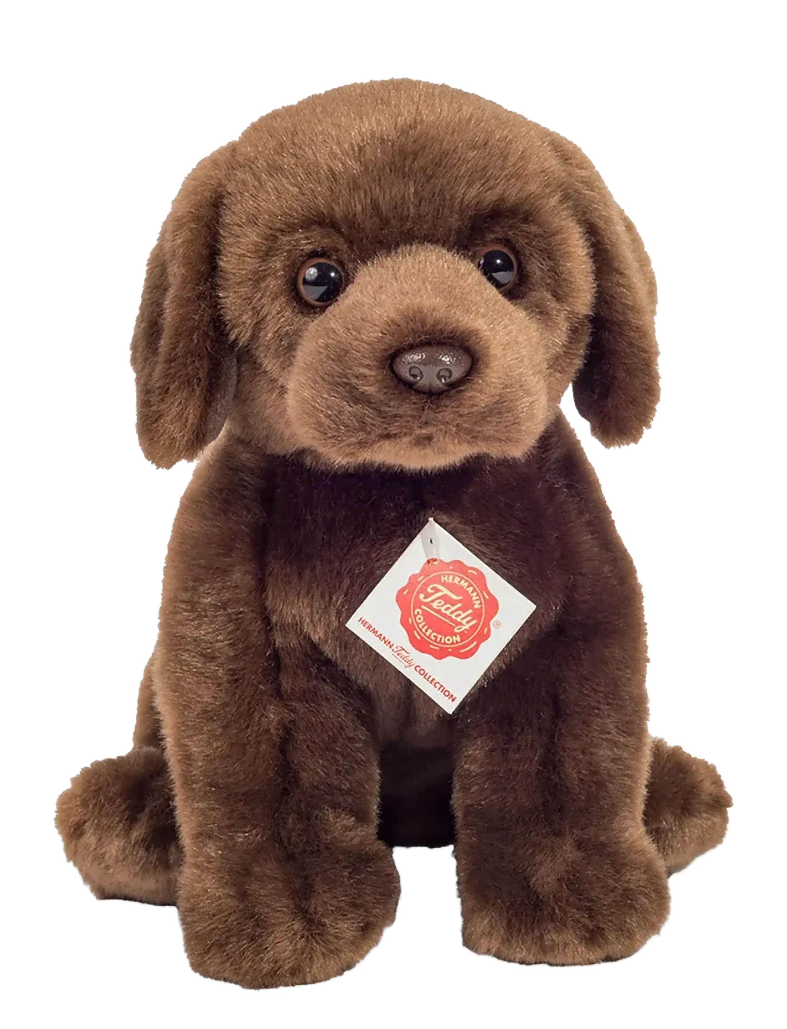 Teddy Hermann Sitting Labrador Dark Brown 25 cm, 25 cm, Brown, Soft Legetøj > Stuffed Animals, Børn